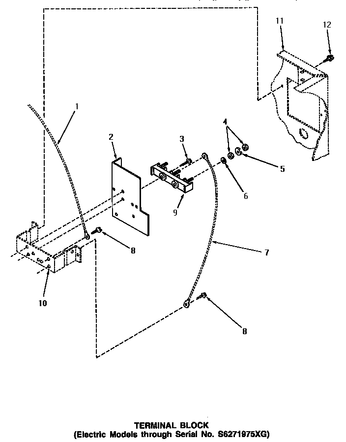 12 - TERMINAL BLOCK (THRU SN S6271975XG)
