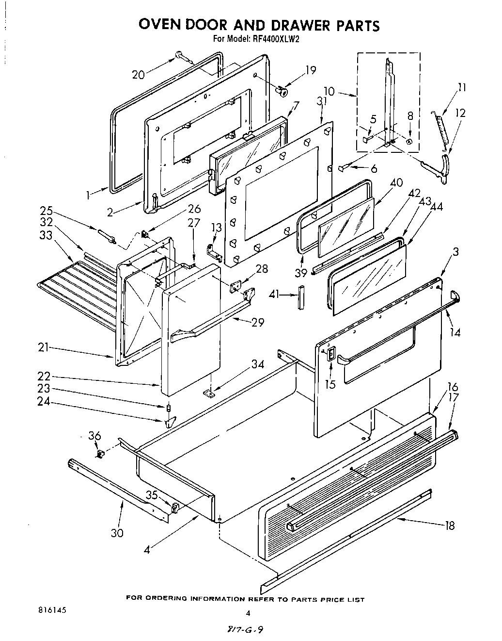 03 - OVEN DOOR AND DRAWER