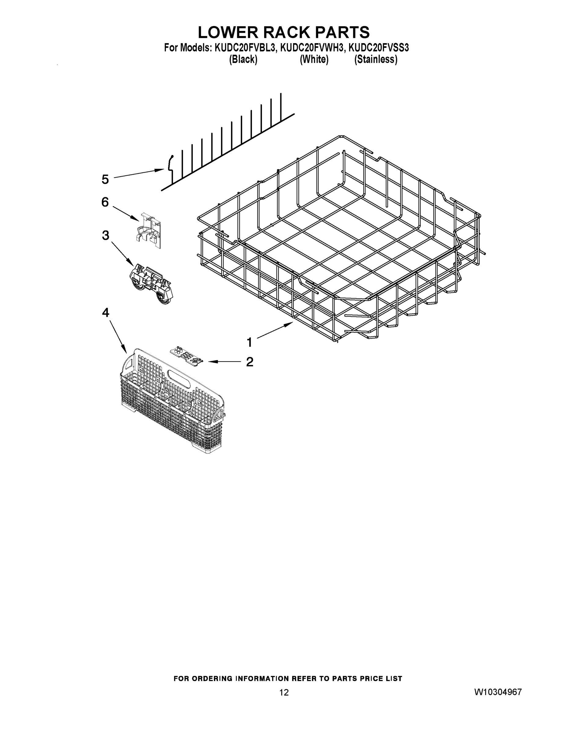10 - LOWER RACK PARTS