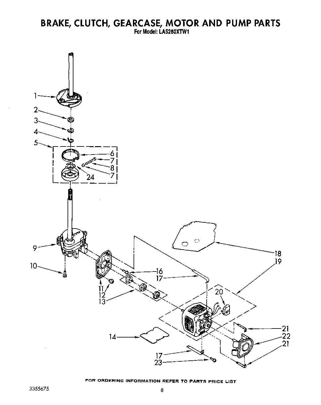 07 - BRAKE, CLUTCH, GEARCASE, MOTOR AND PUMP