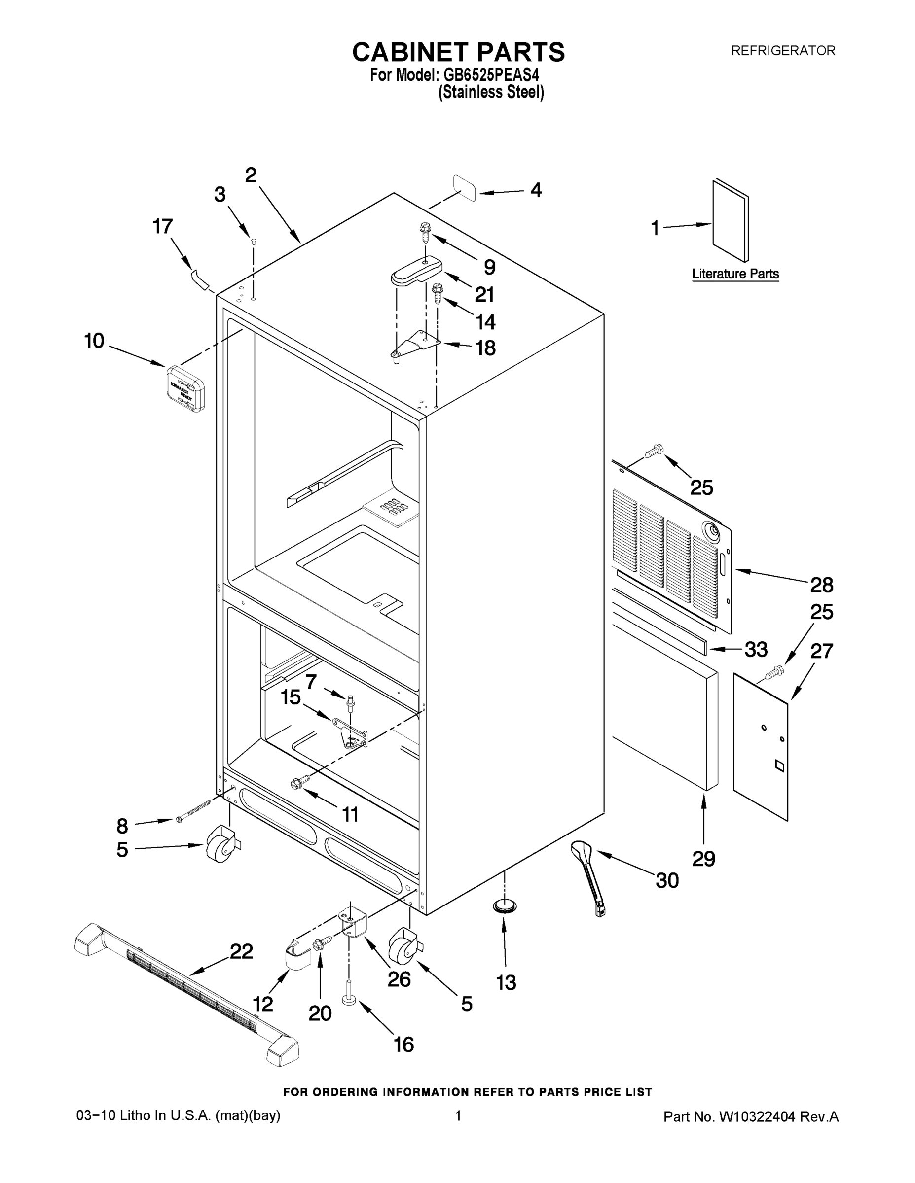 01 - CABINET PARTS