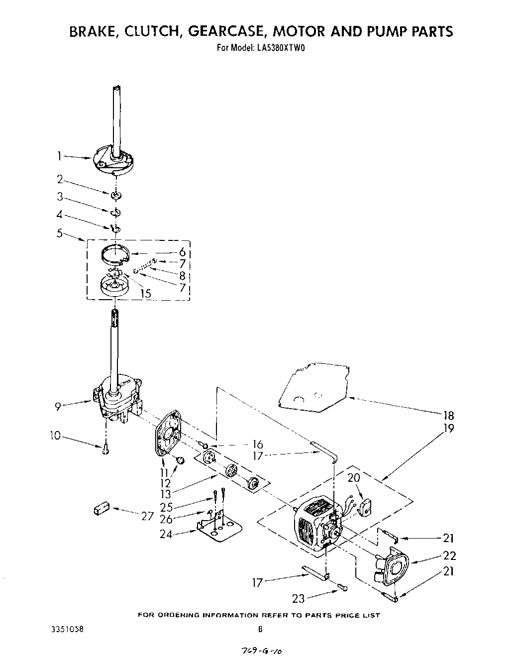 08 - BRAKE, CLUTCH, GEARCASE, MOTOR AND PUMP