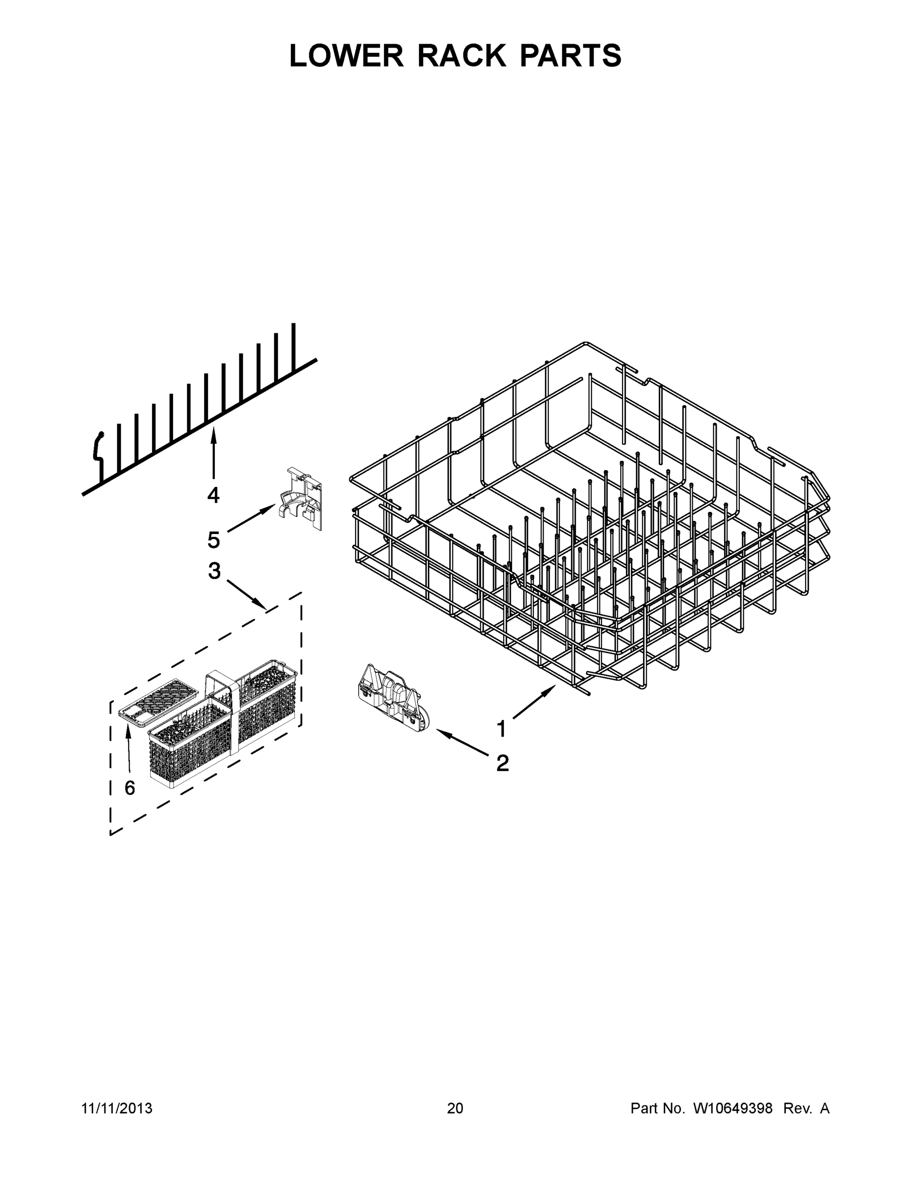 11 - LOWER RACK PARTS