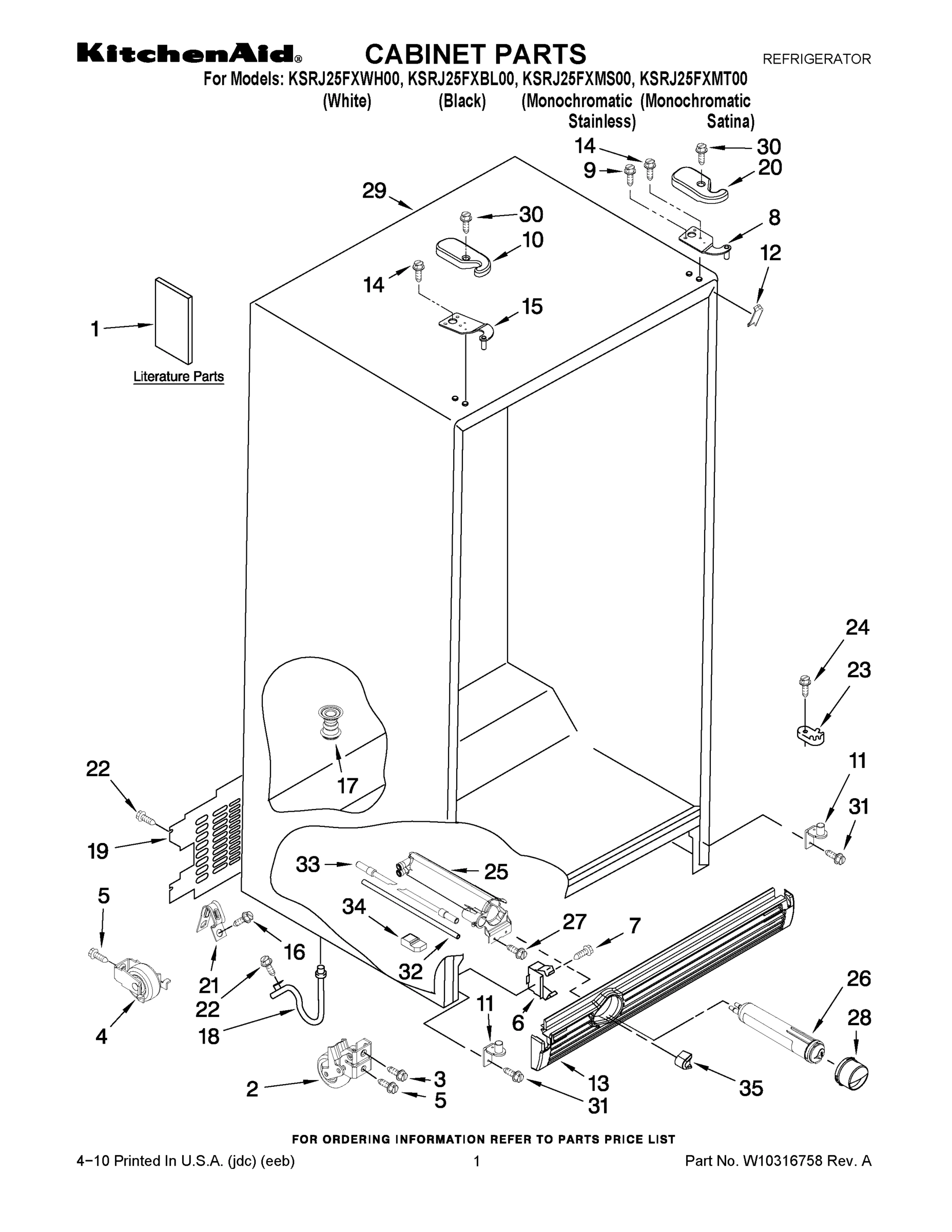 01 - CABINET PARTS