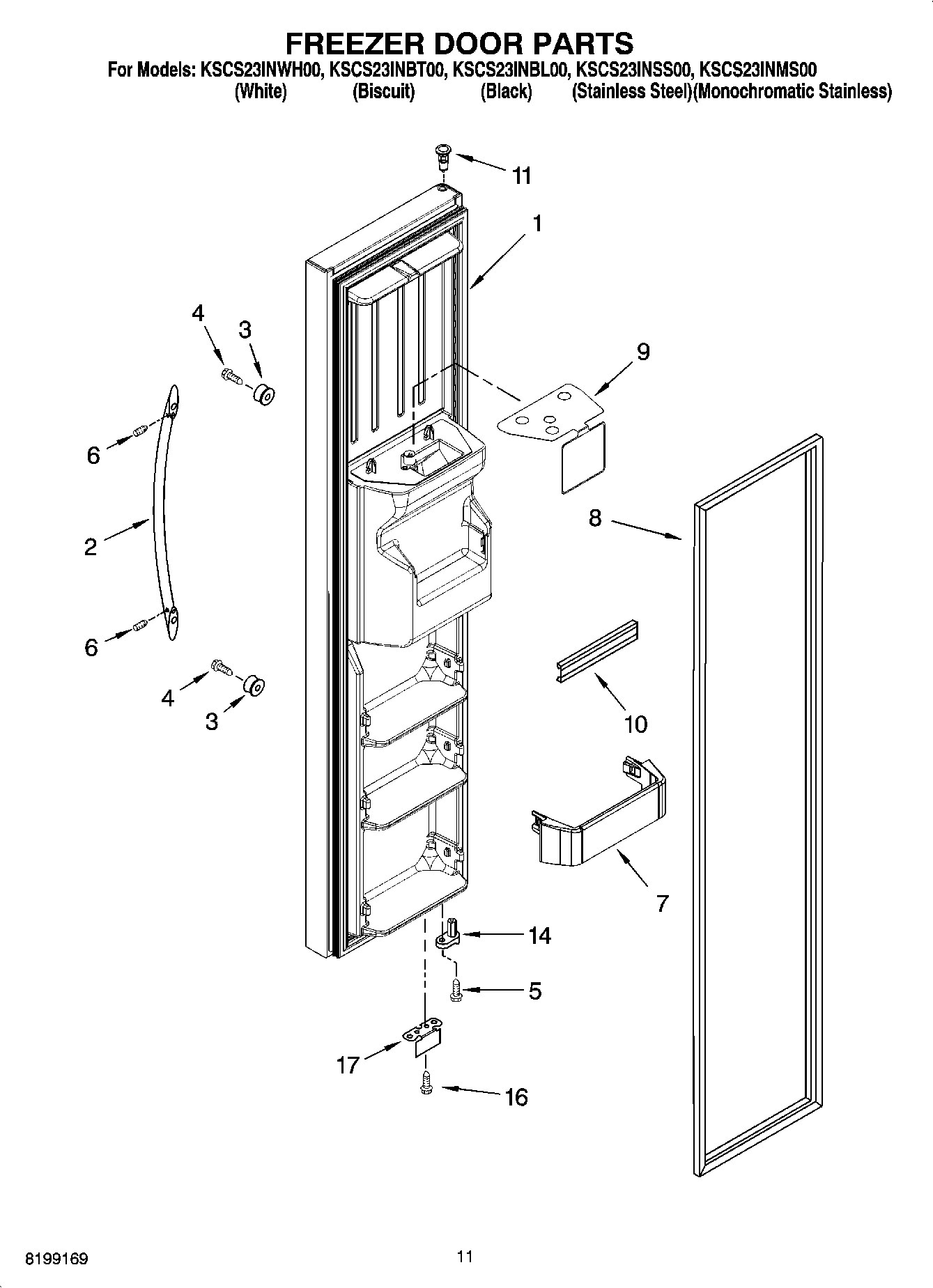 07 - FREEZER DOOR PARTS
