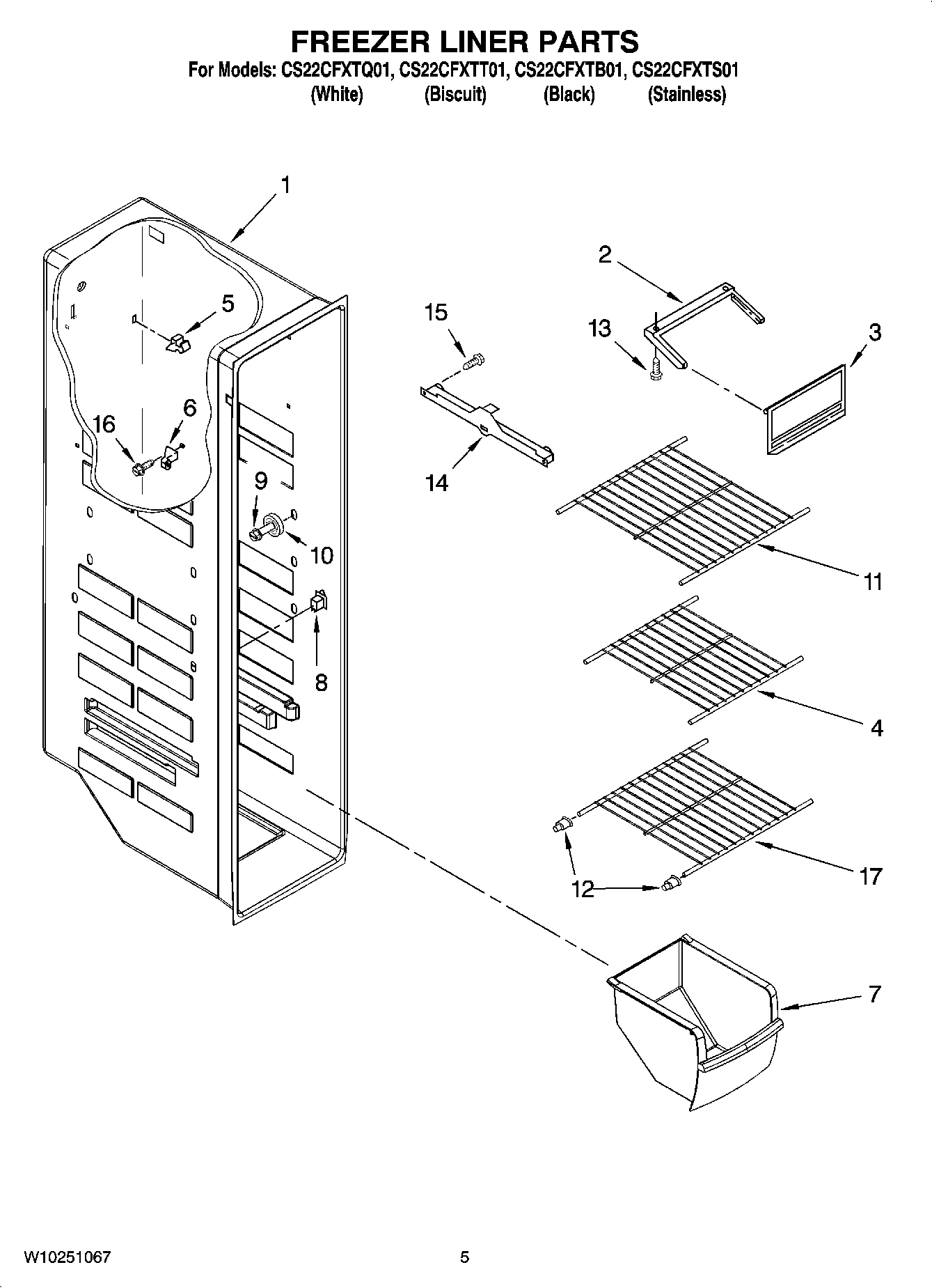 04 - FREEZER LINER PARTS