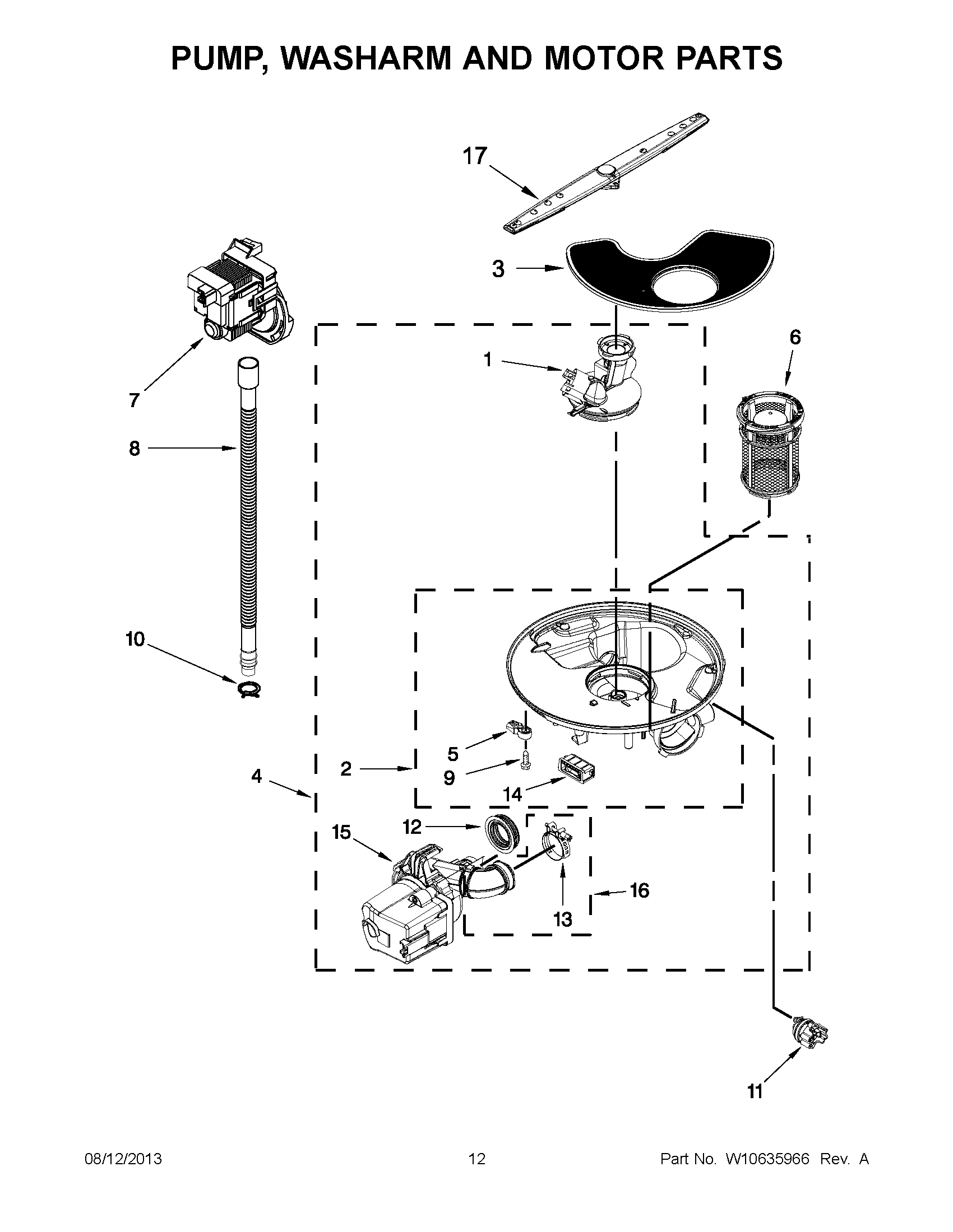 07 - PUMP, WASHARM AND MOTOR PARTS