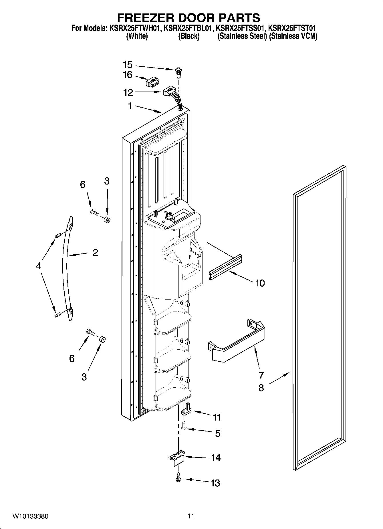 07 - FREEZER DOOR PARTS