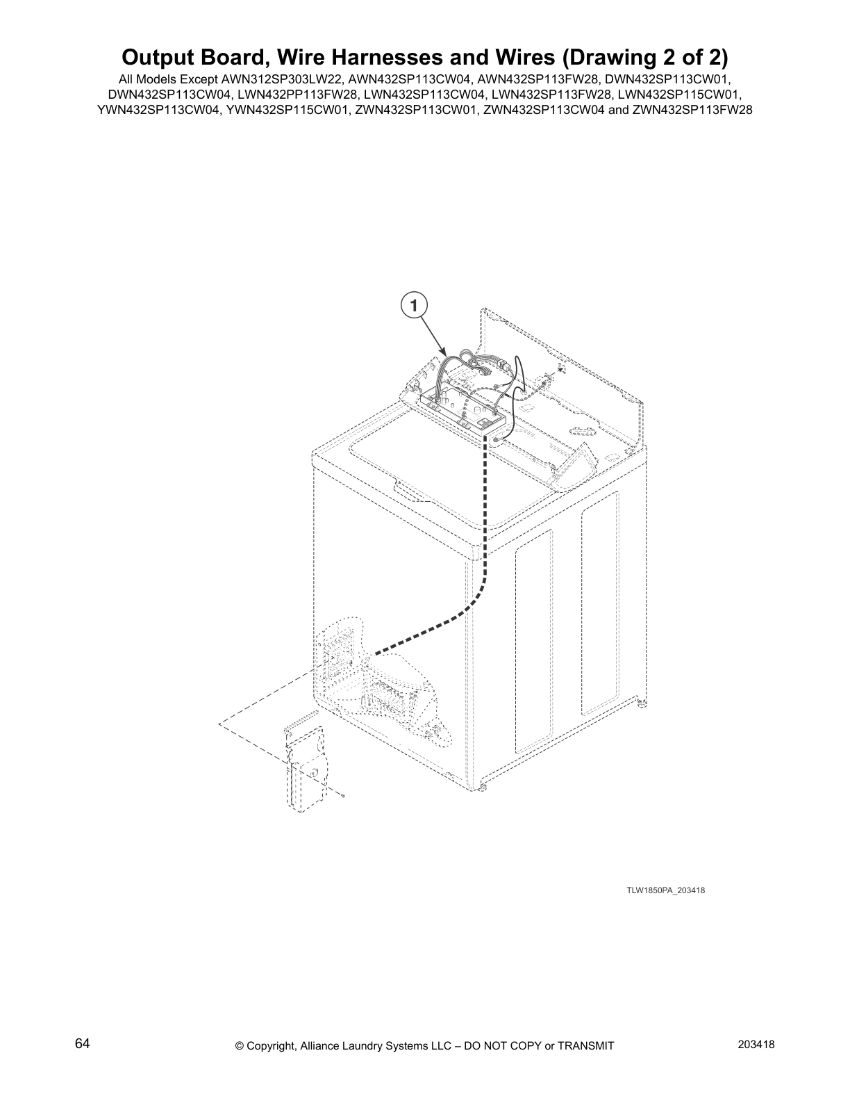 Output Board, Wire Harnesses and Wires (Drawing 2 of 2)