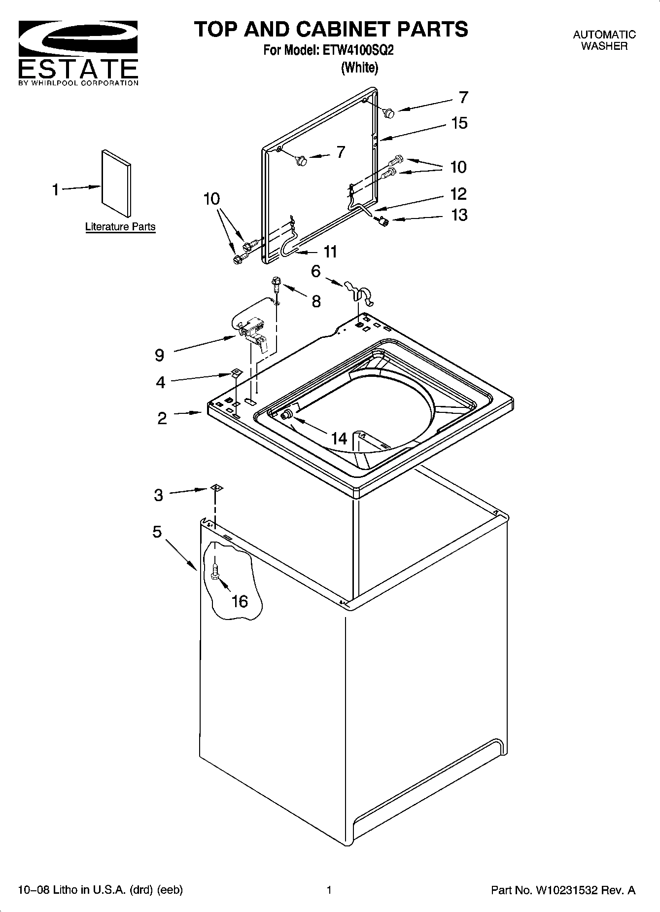01 - TOP AND CABINET PARTS