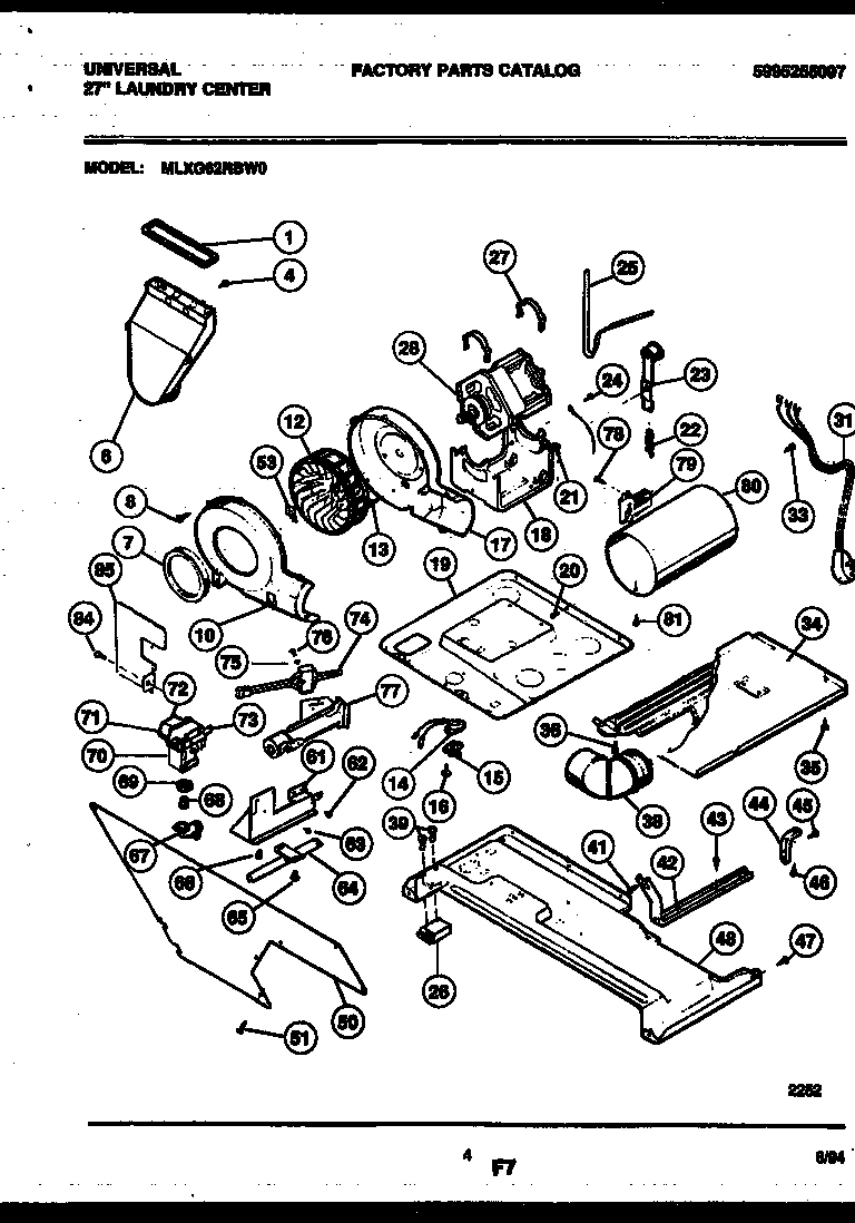 03 - MOTOR, BLOWER AND IDLER ARM ASSEMBL