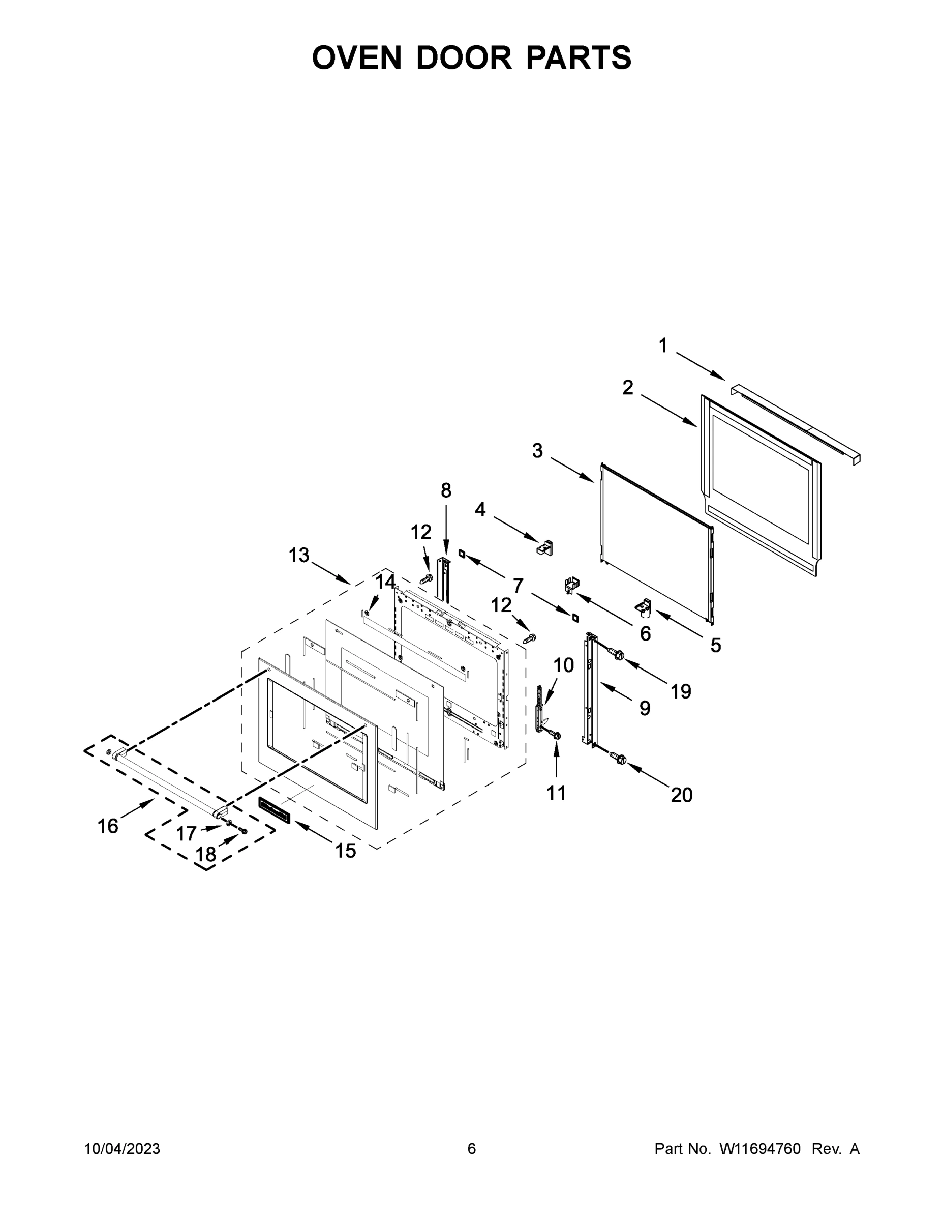 04 - OVEN DOOR PARTS