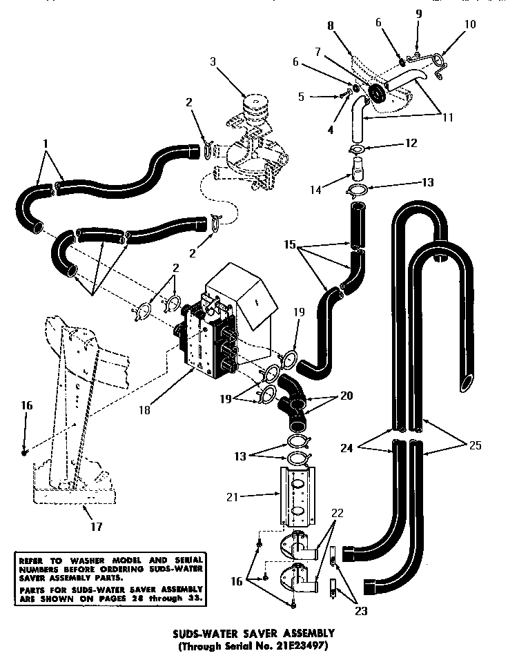 25 - SUDS-WATER SAVER ASSY
