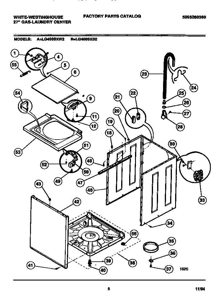 05 - WASHER - CABINET, TOP PANEL, BASE