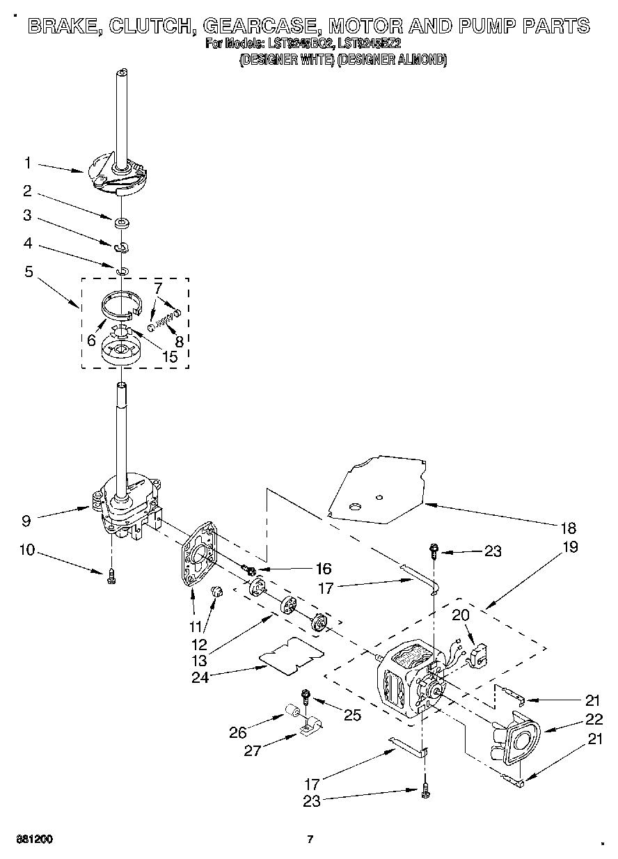05 - BRAKE, CLUTCH, GEARCASE, MOTOR & PUMP