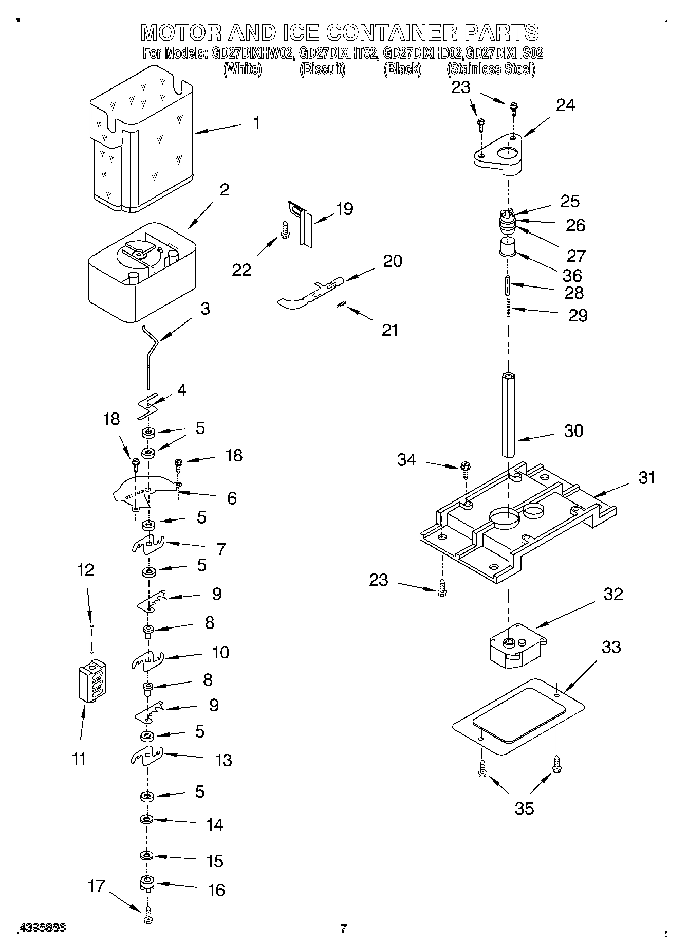 05 - MOTOR AND ICE CONTAINER