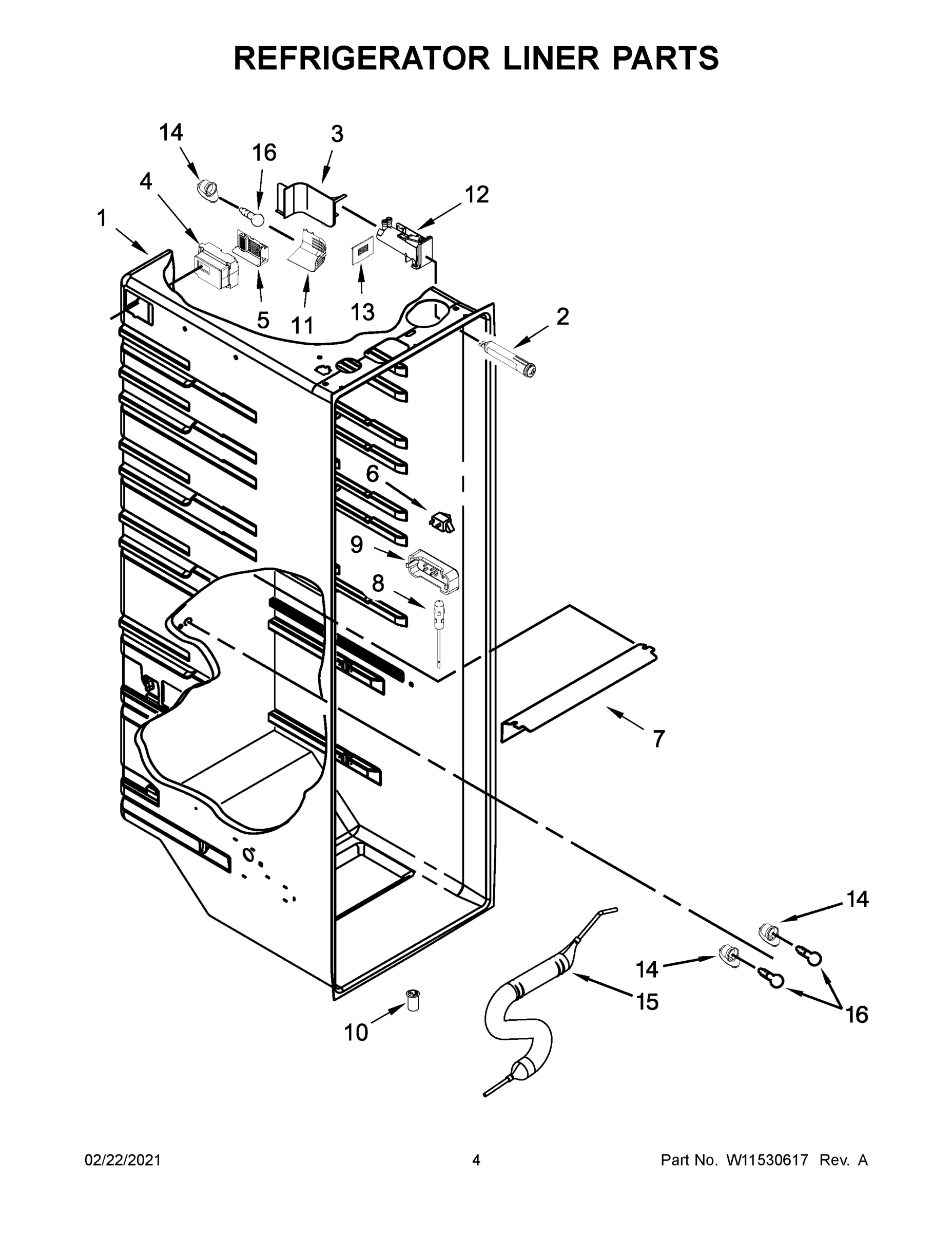 03 - REFRIGERATOR LINER PARTS