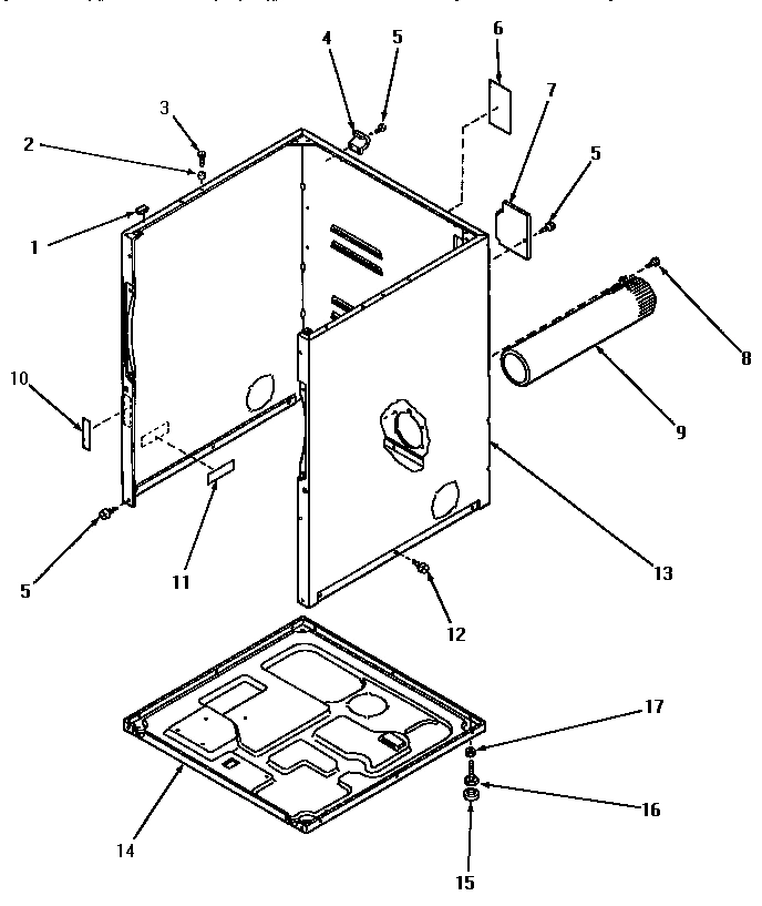 02 - CABINET, EXHAUST DUCT AND BASE