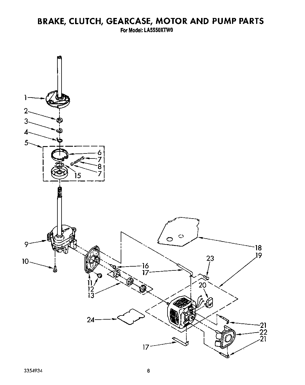 06 - BRAKE, CLUTCH, GEARCASE, MOTOR AND PUMP