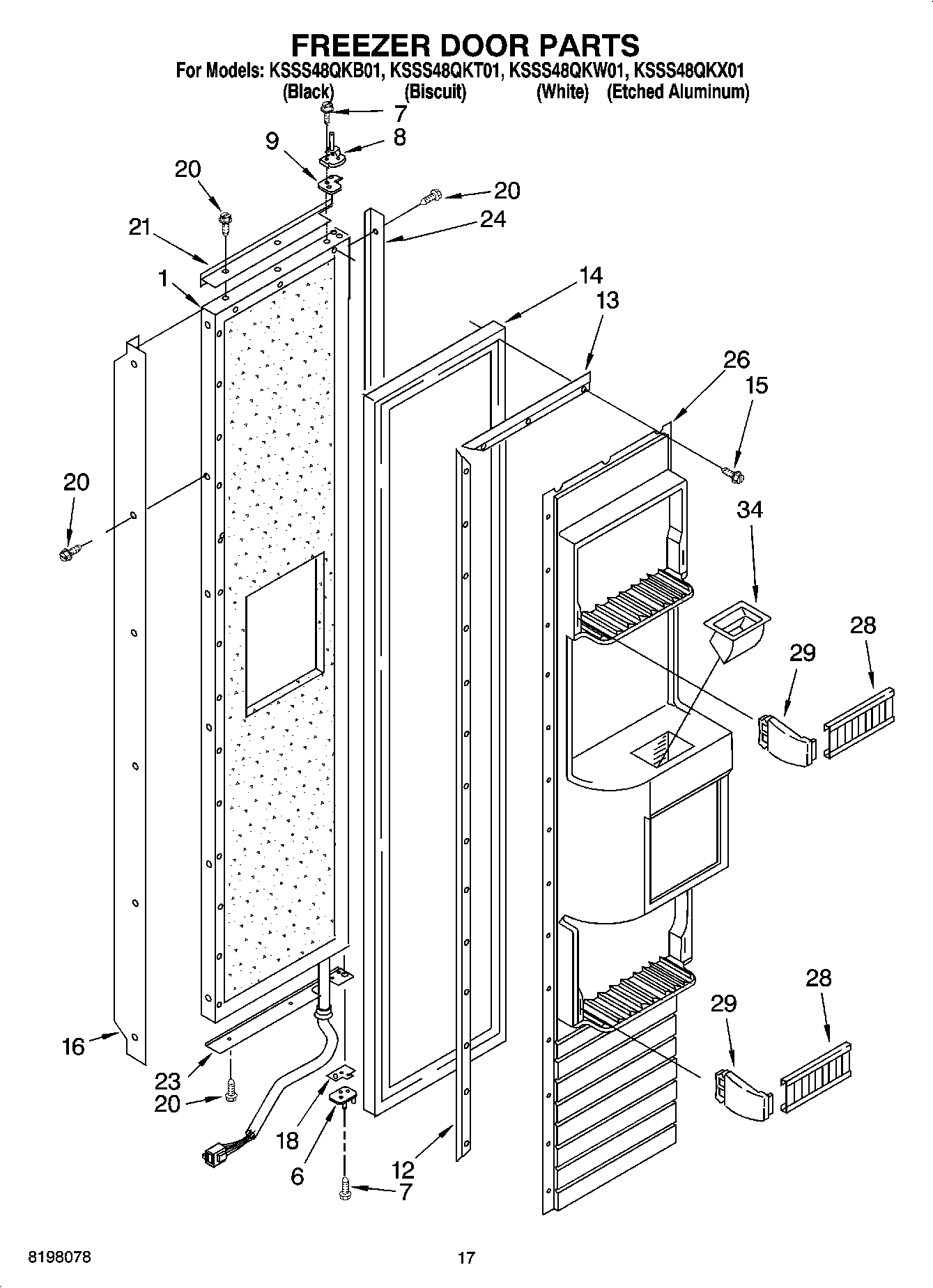 11 - FREEZER DOOR PARTS