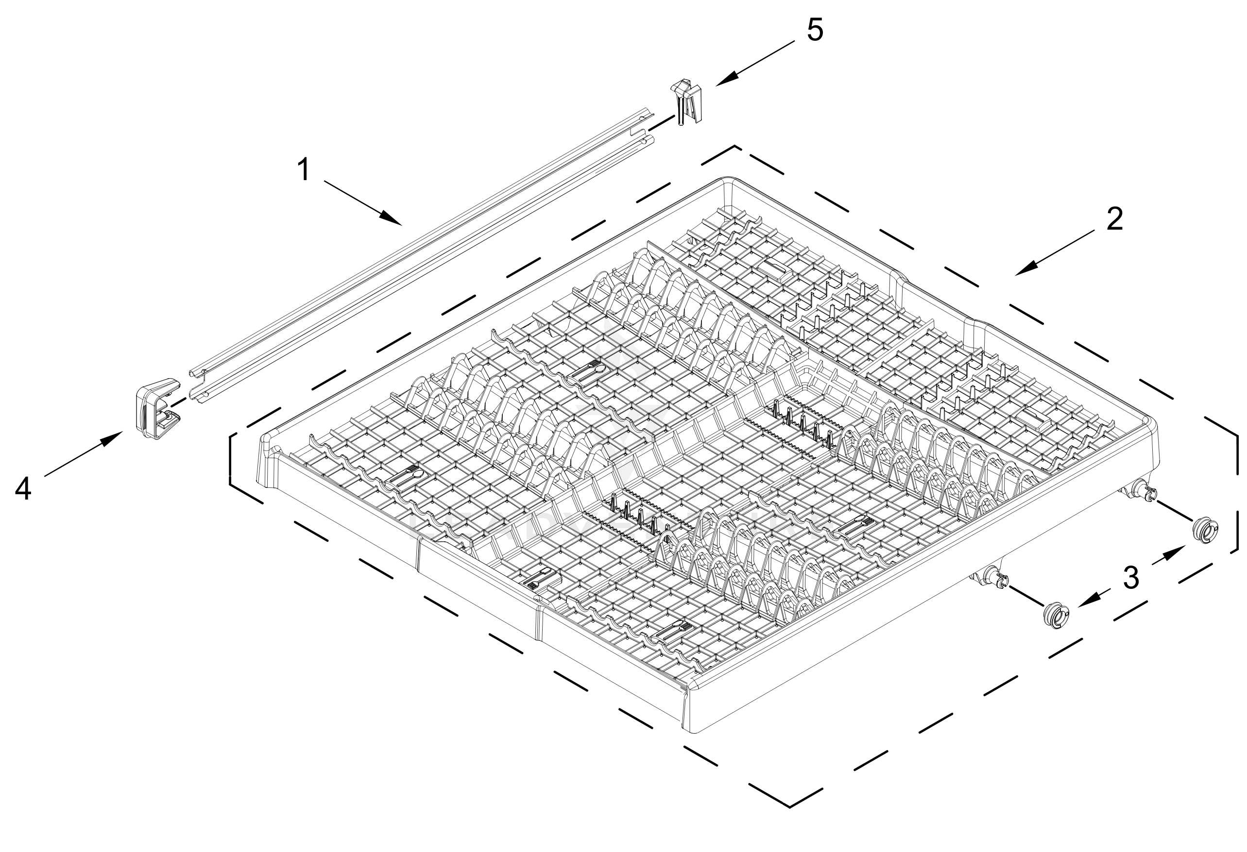 THIRD LEVEL RACK AND TRACK PARTS
