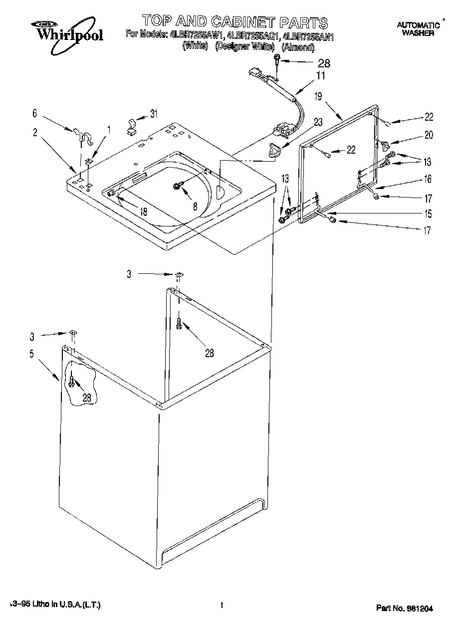 01 - TOP AND CABINET, LIT/OPTIONAL