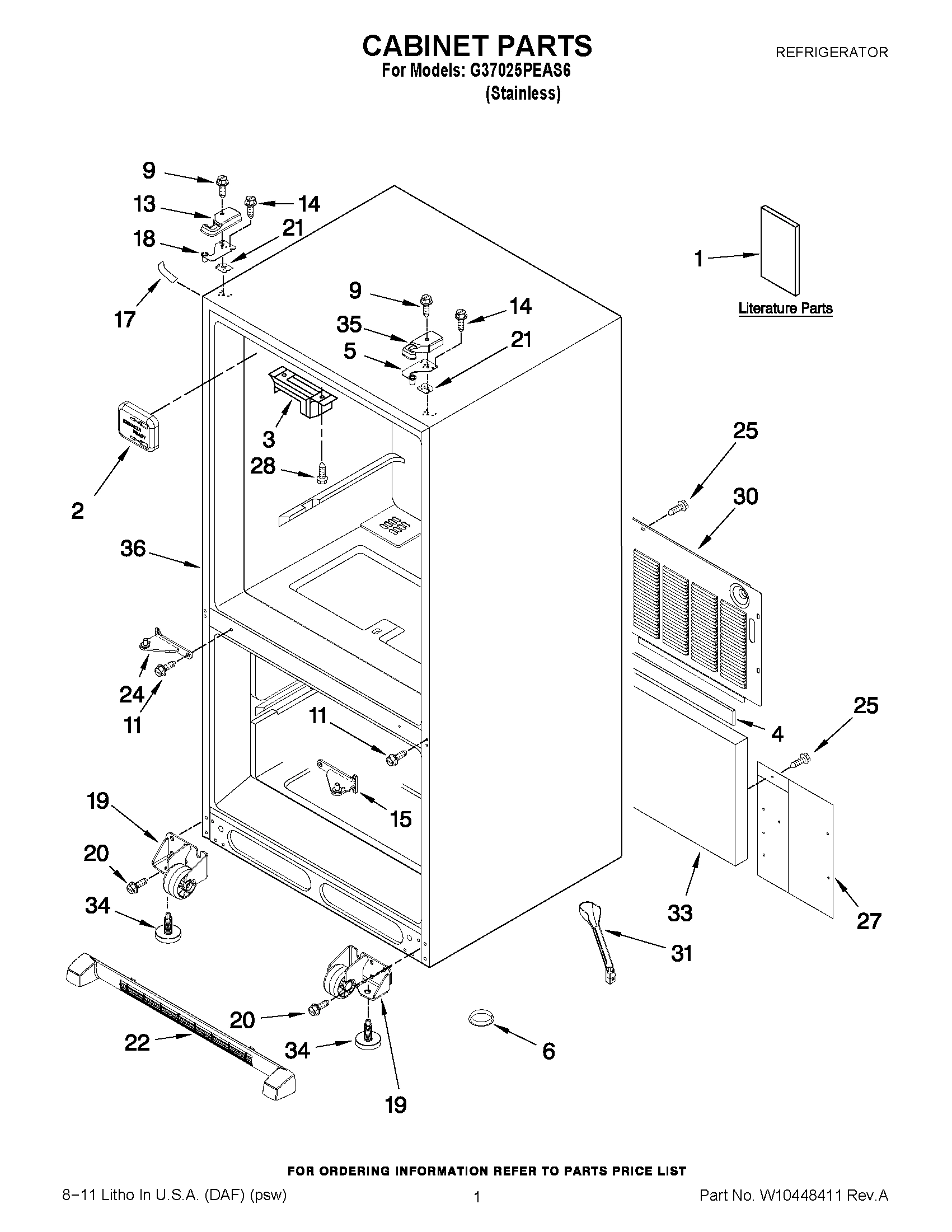 01 - CABINET PARTS