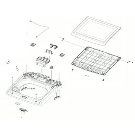 DC97-20481H Samsung Semi-Cover Top