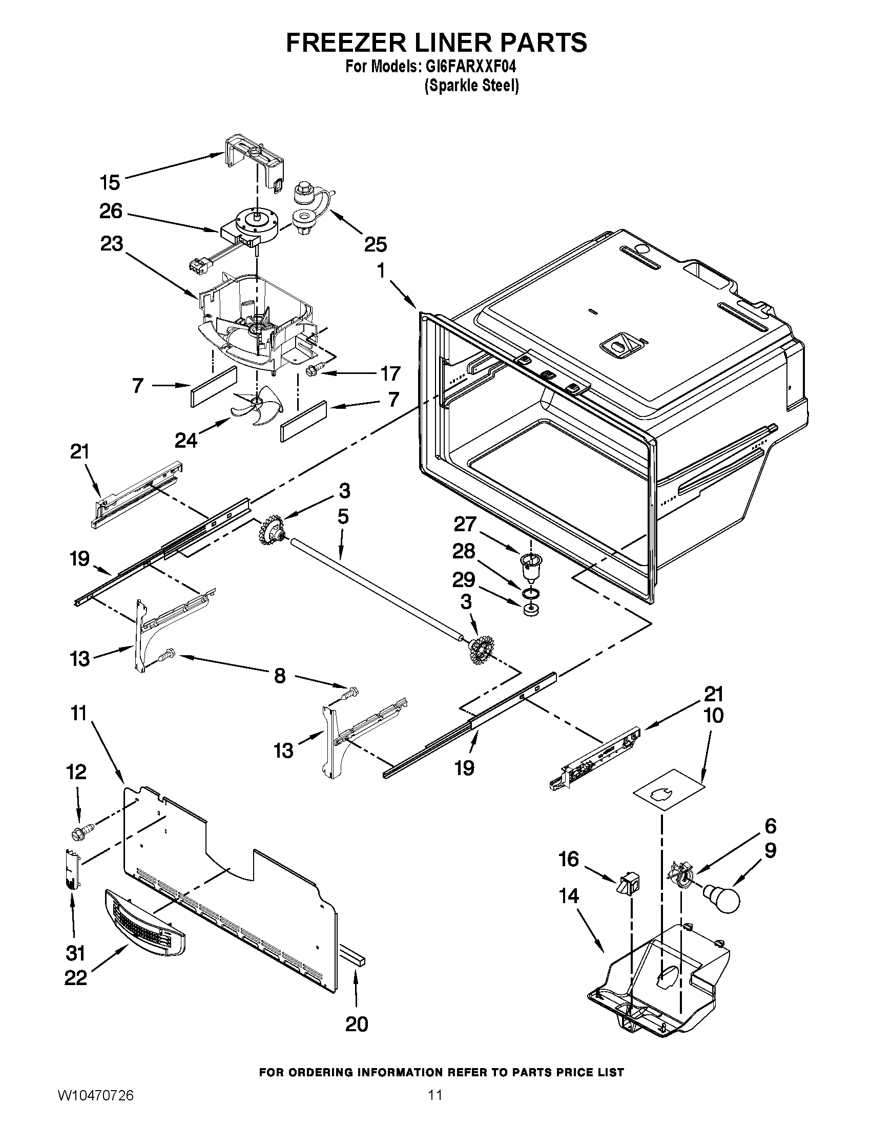 06 - FREEZER LINER PARTS