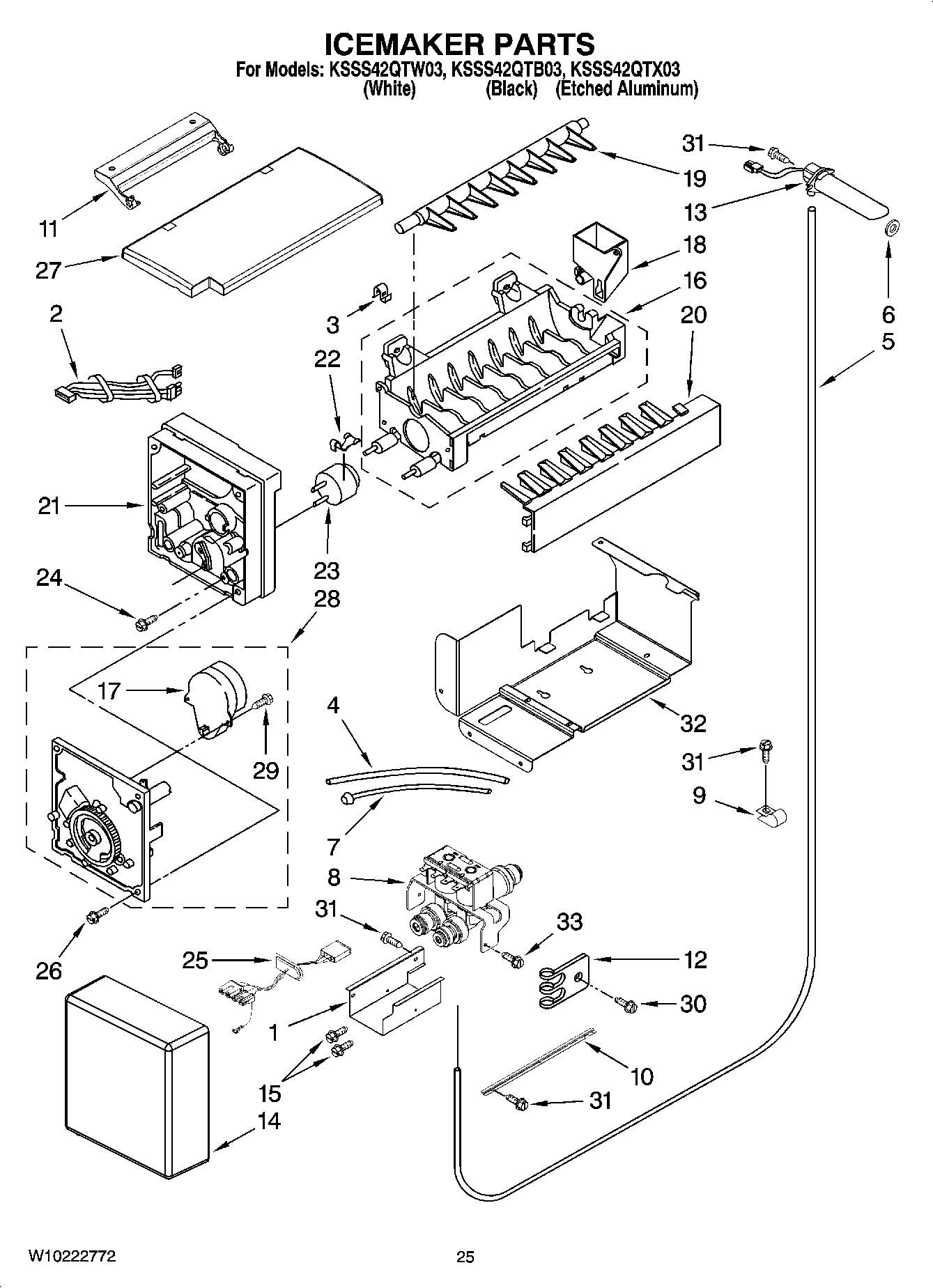 15 - ICEMAKER PARTS