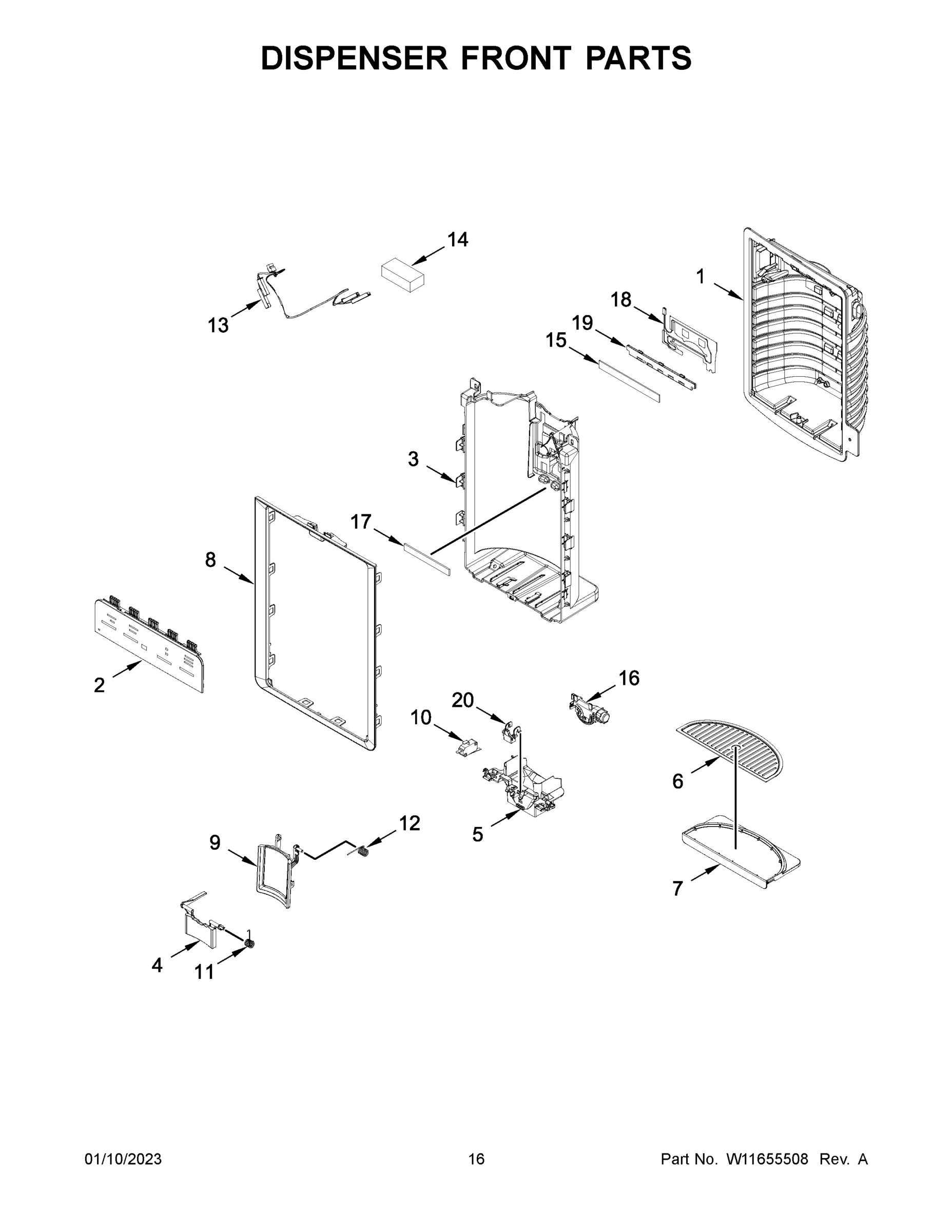 09 - DISPENSER FRONT PARTS