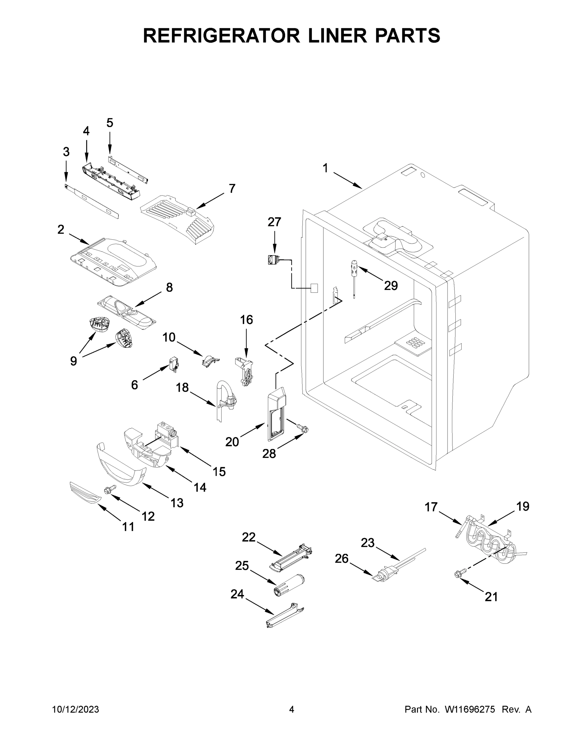 03 - REFRIGERATOR LINER PARTS