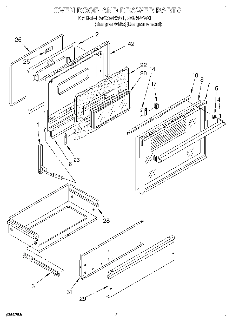 05 - OVEN DOOR AND DRAWER