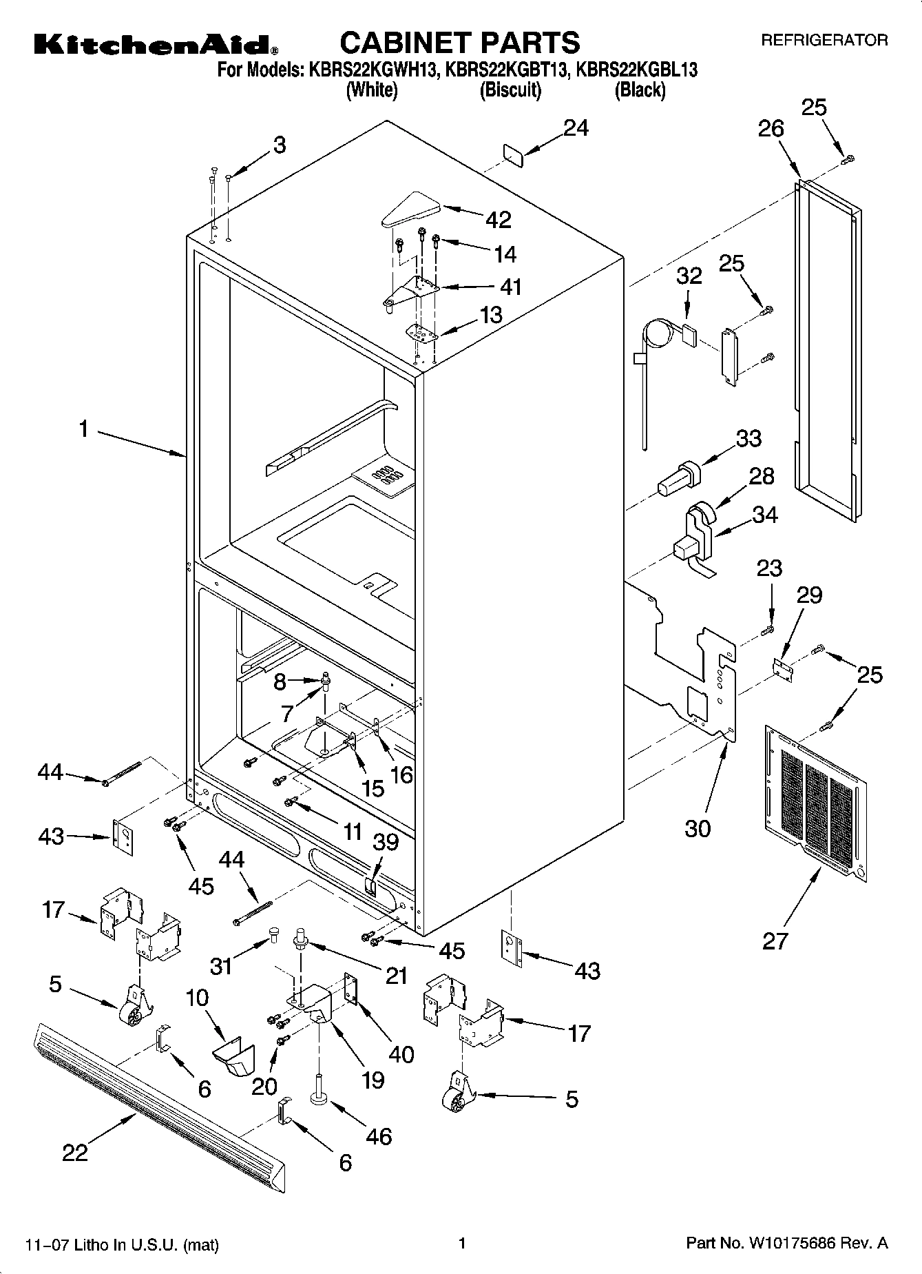 01 - CABINET PARTS