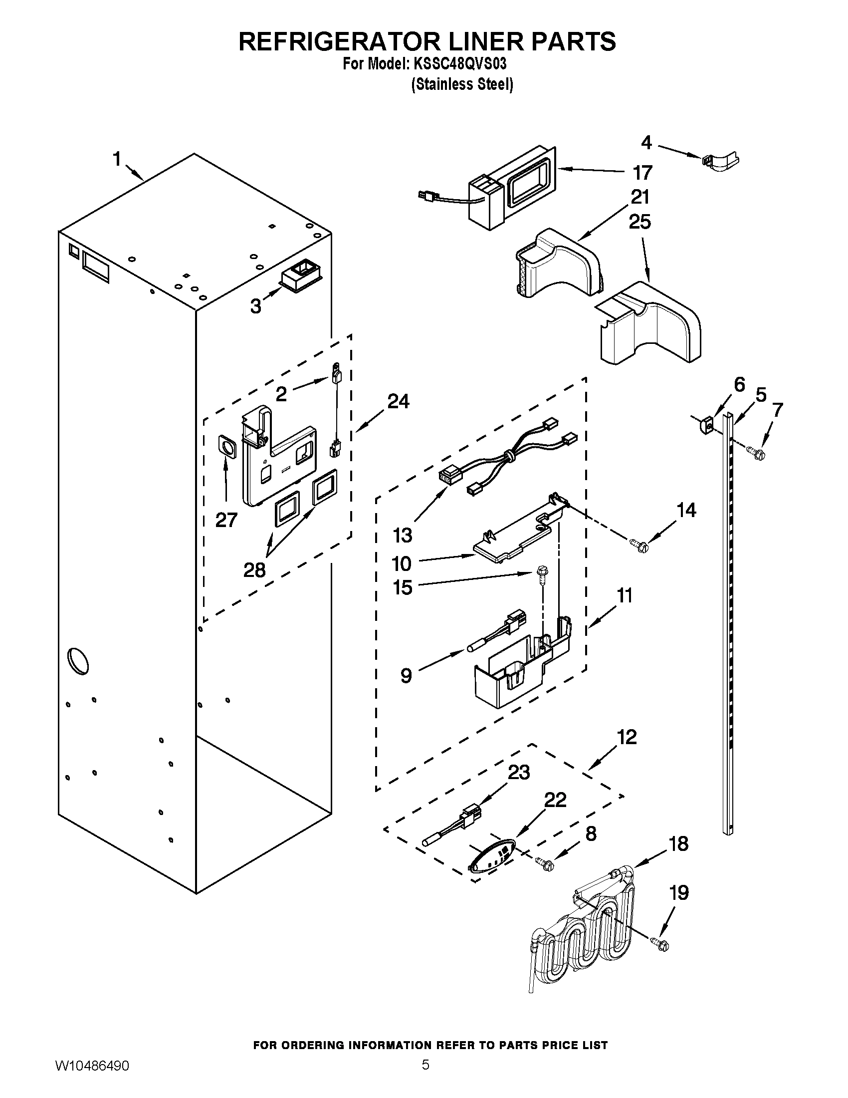 04 - REFRIGERATOR LINER PARTS