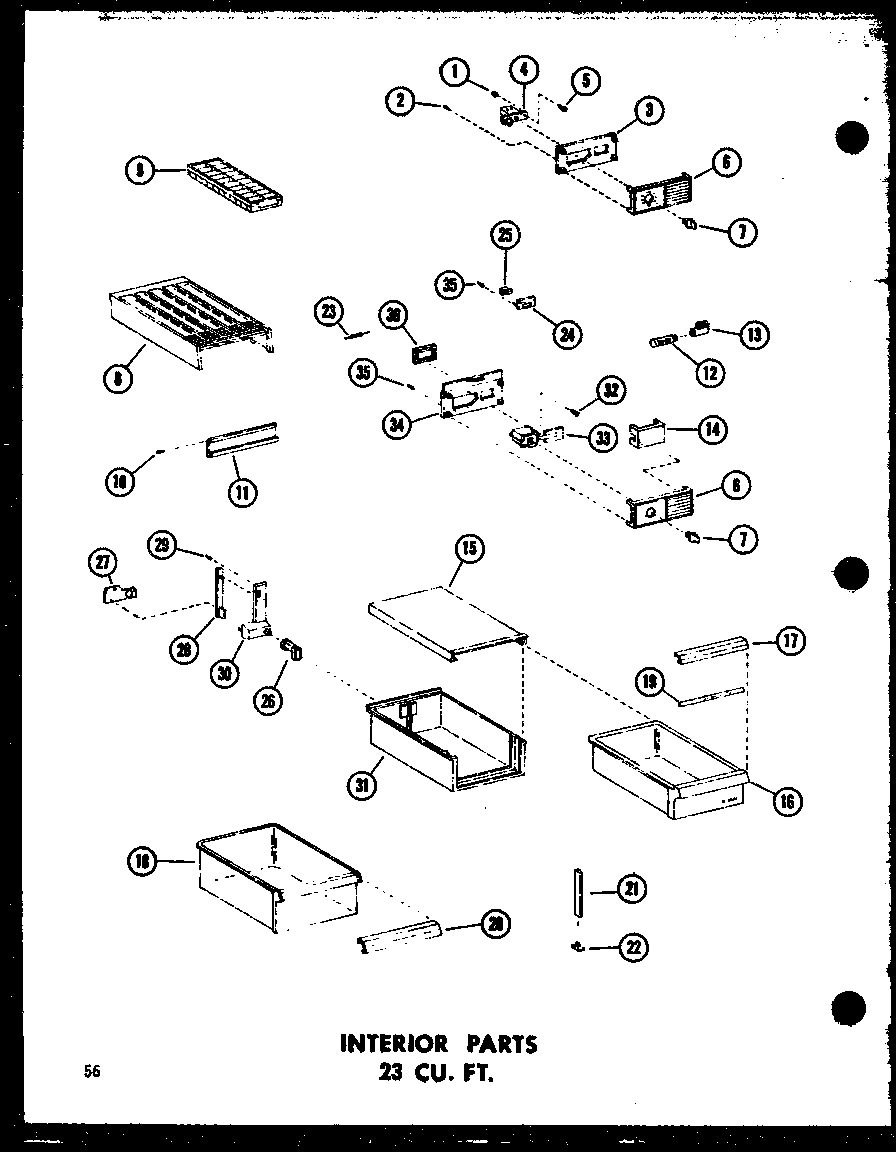 06 - INTERIOR PARTS 23 CU. FT.