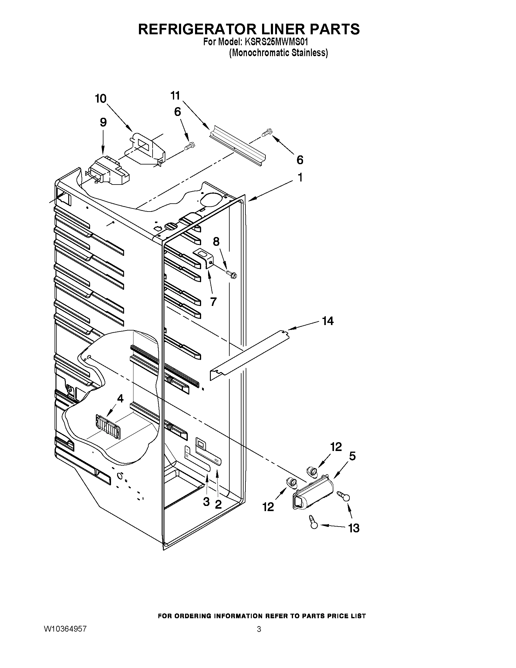 02 - REFRIGERATOR LINER PARTS