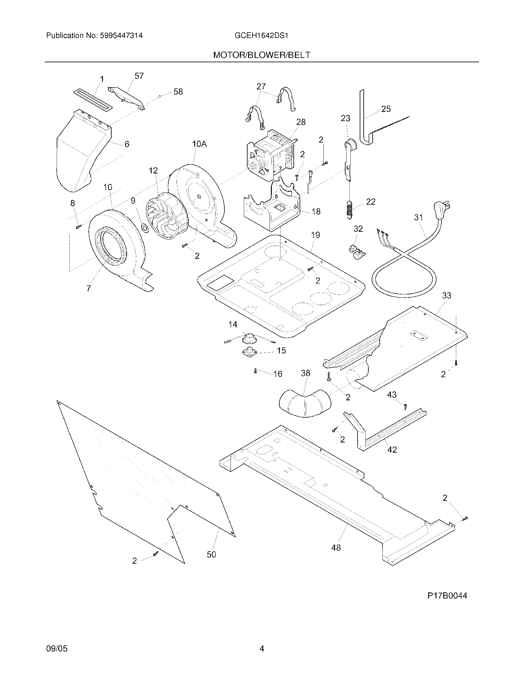 05 - MOTOR/BLOWER/BELT