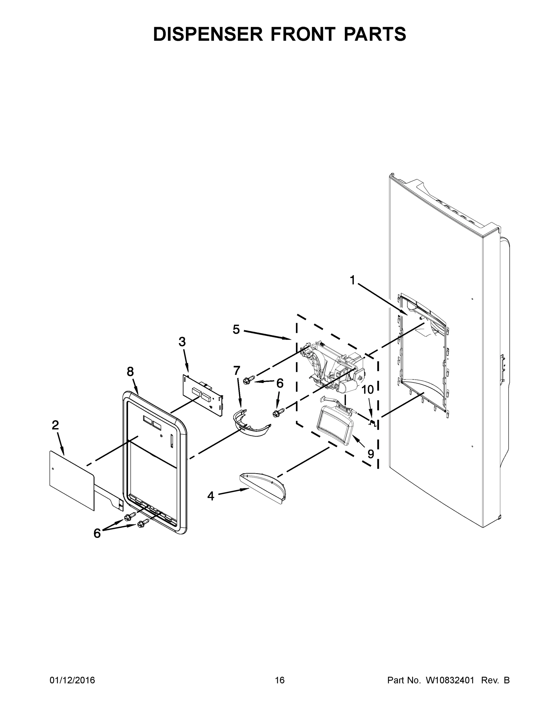 09 - DISPENSER FRONT PARTS