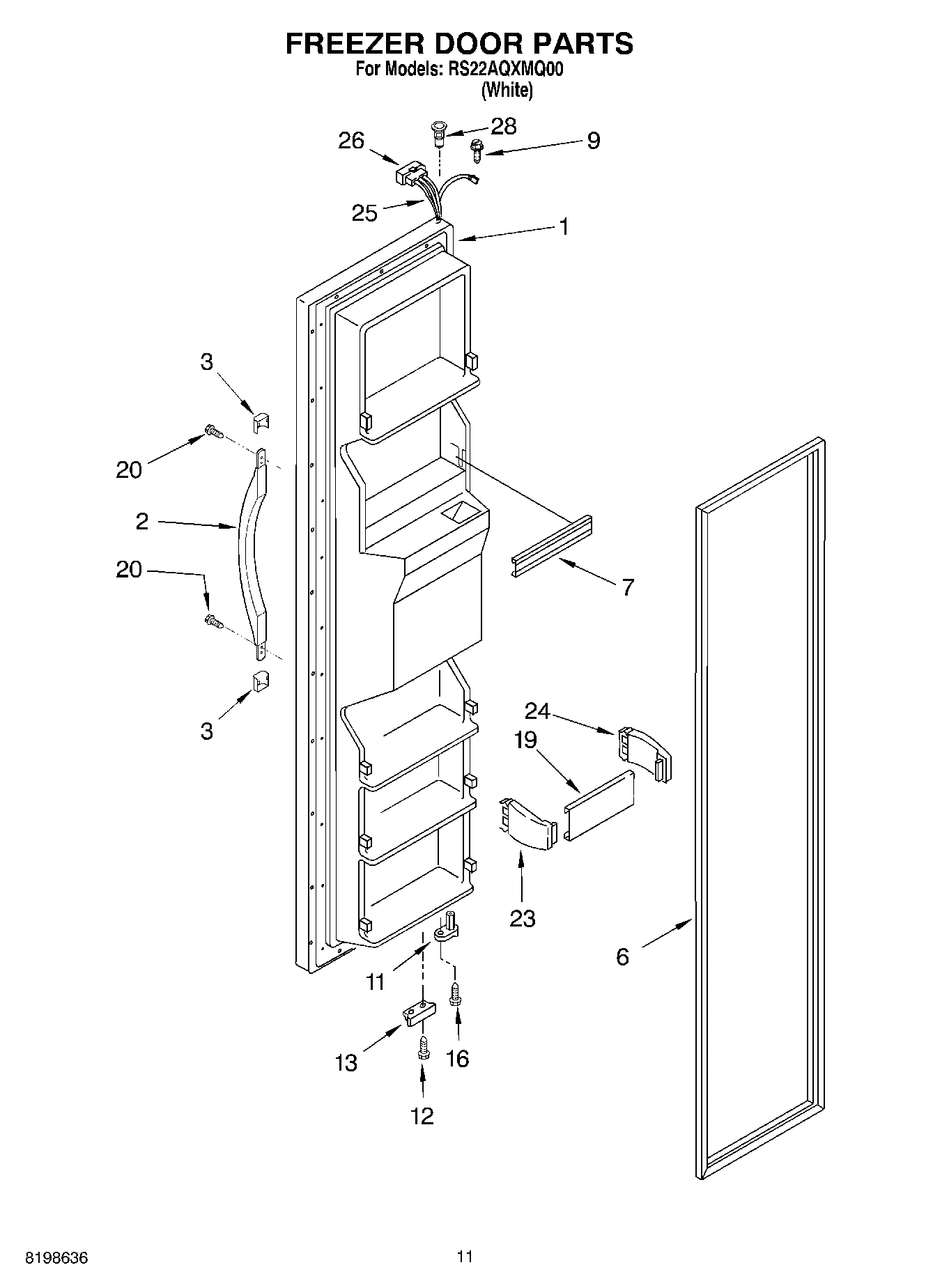 07 - FREEZER DOOR PARTS
