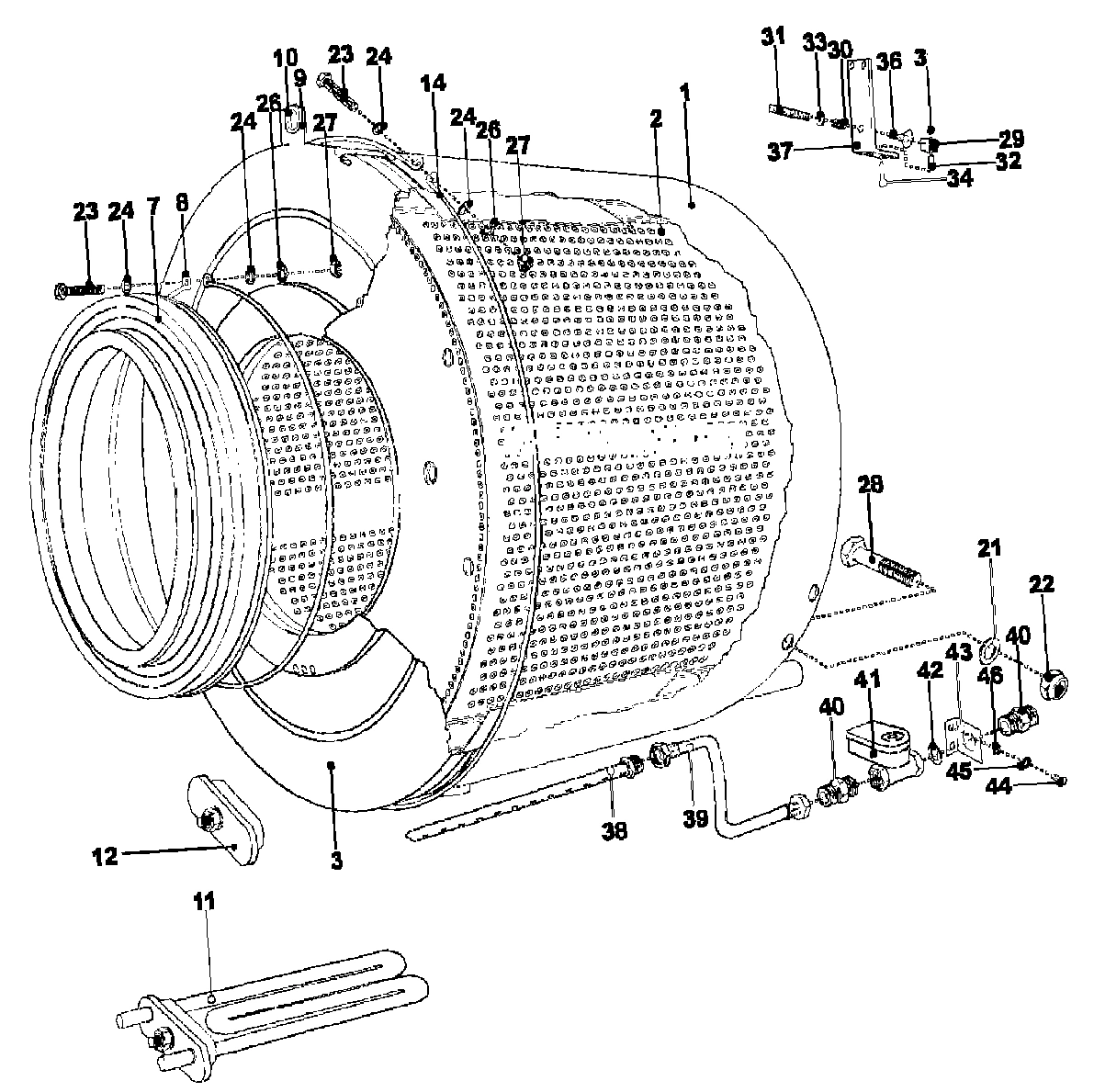 10 - WASH DRUM AND TUB