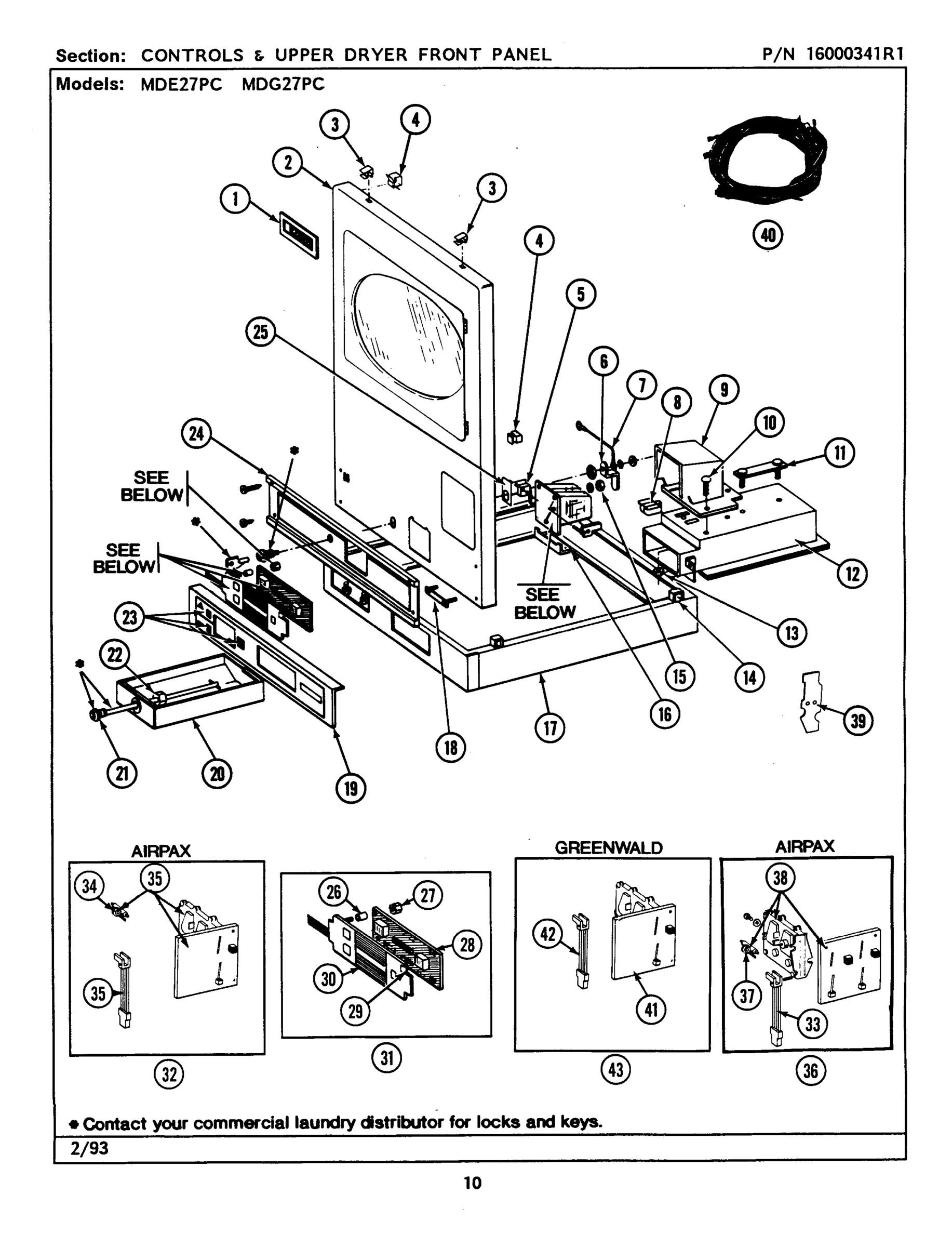 04 - CONTROLS & UPPER DRYER FRONT PANEL