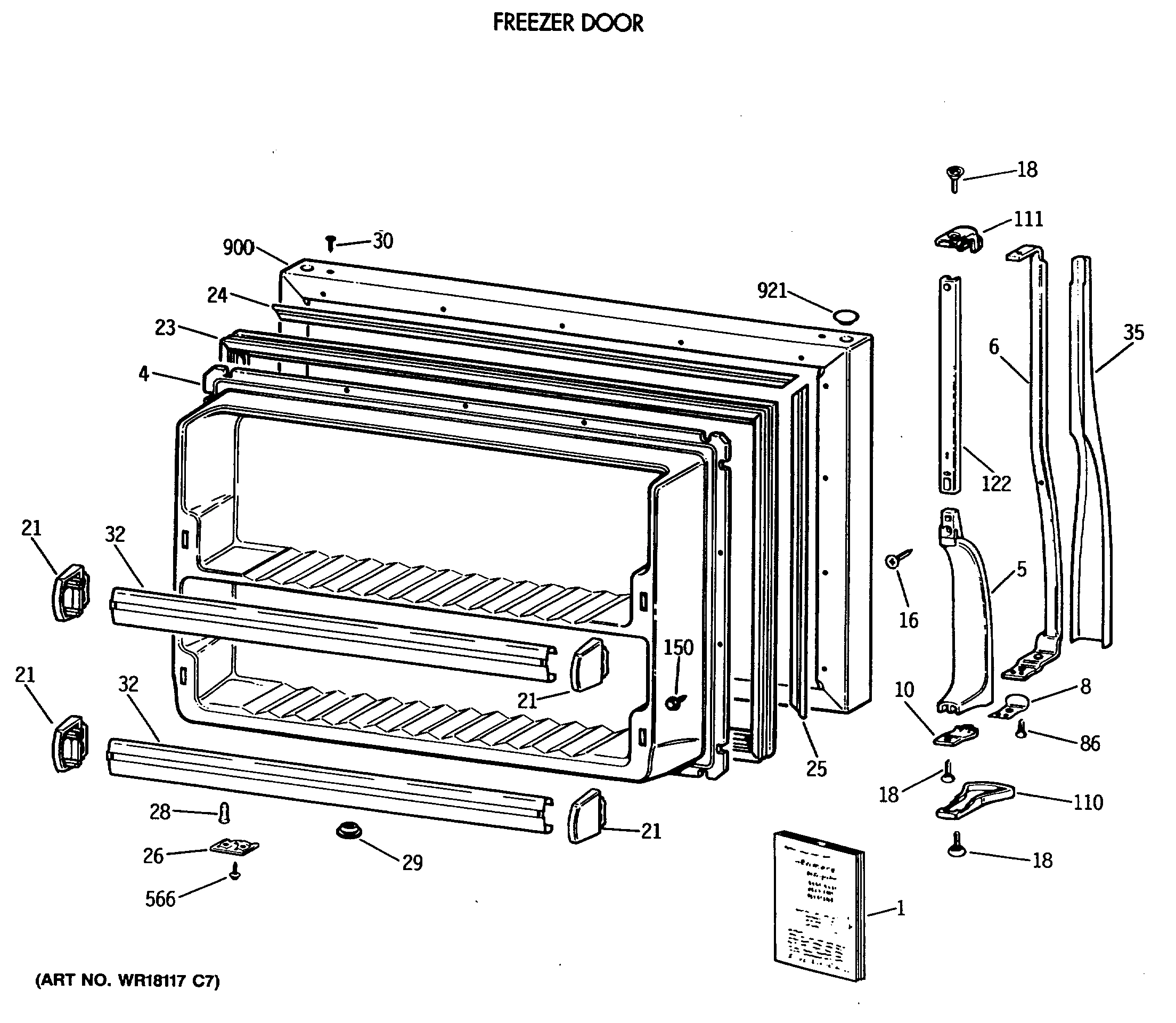 FREEZER DOOR