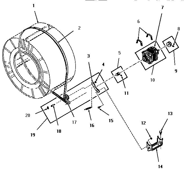 11 - MOTOR, IDLER AND BELT