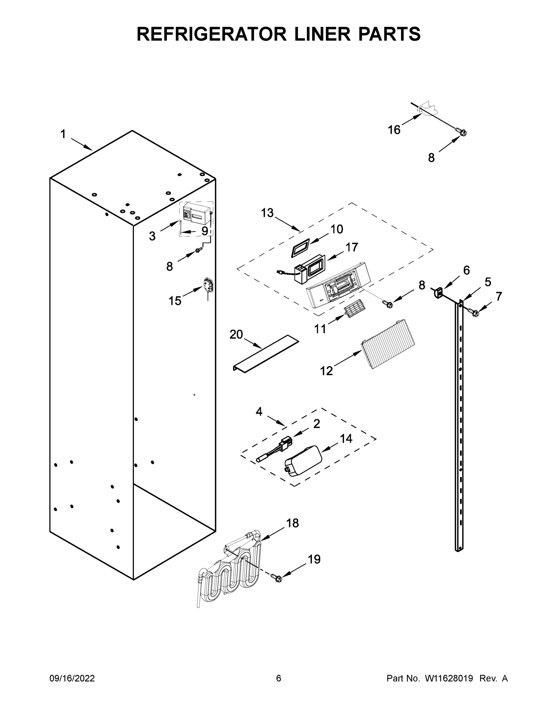04 - REFRIGERATOR LINER PARTS