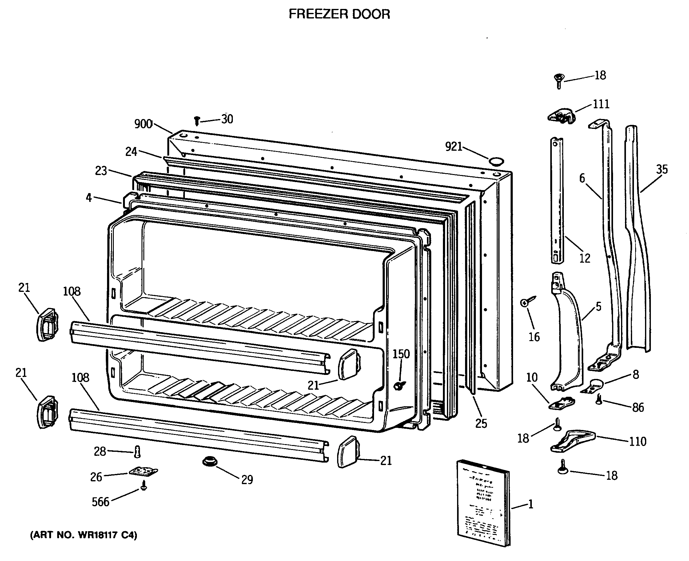 FREEZER DOOR