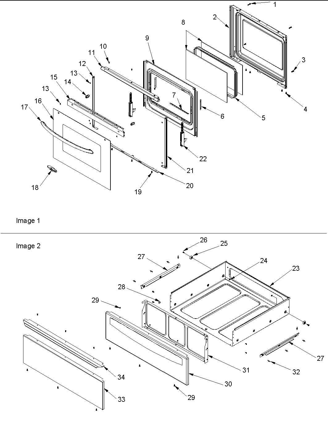 05 - OVEN DOOR AND STORAGE DRAWER