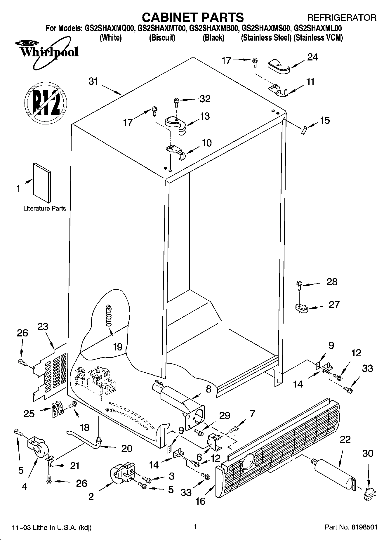 01 - CABINET PARTS