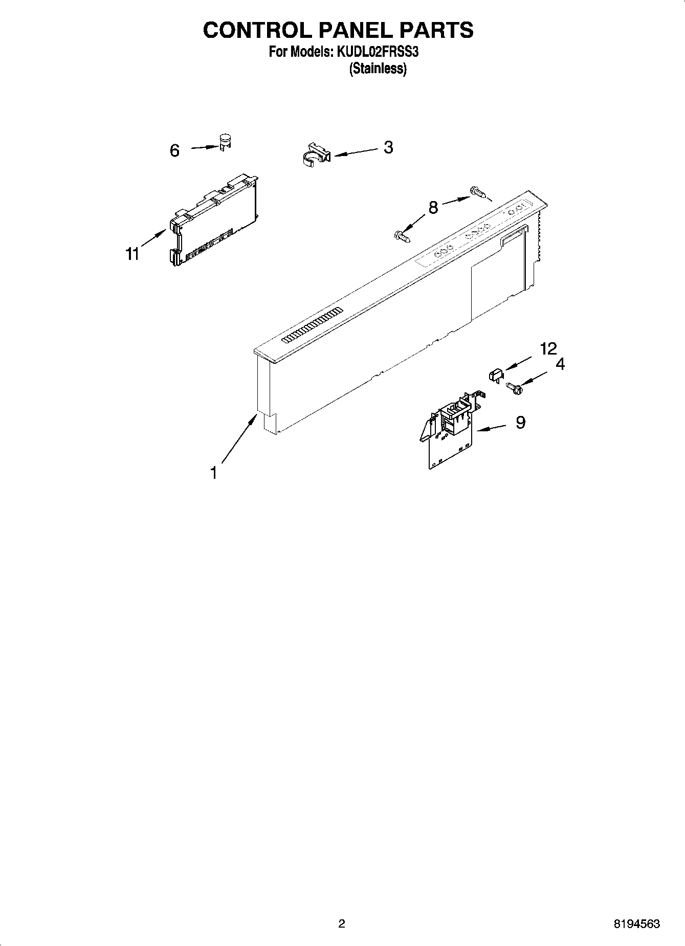 02 - CONTROL PANEL PARTS