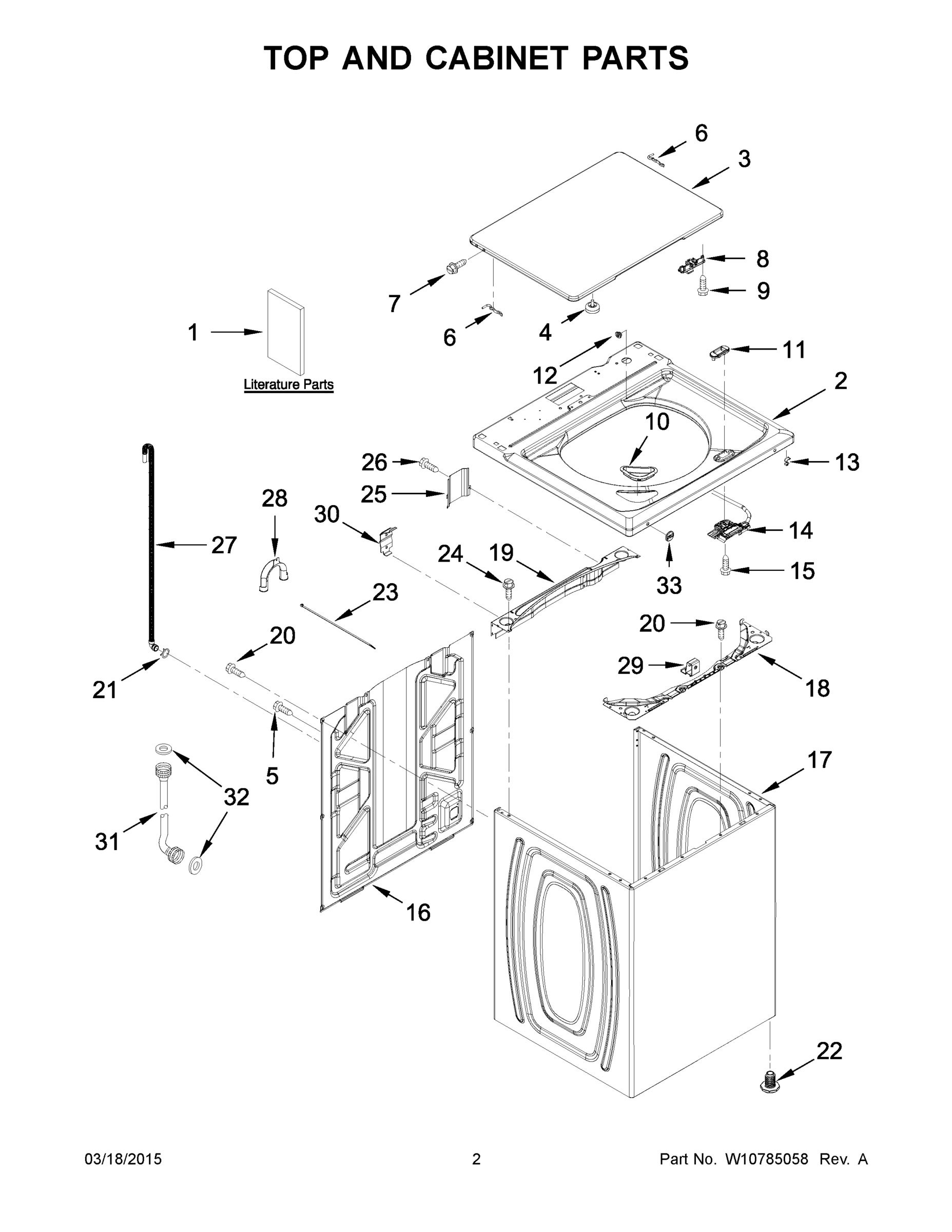 02 - TOP AND CABINET PARTS